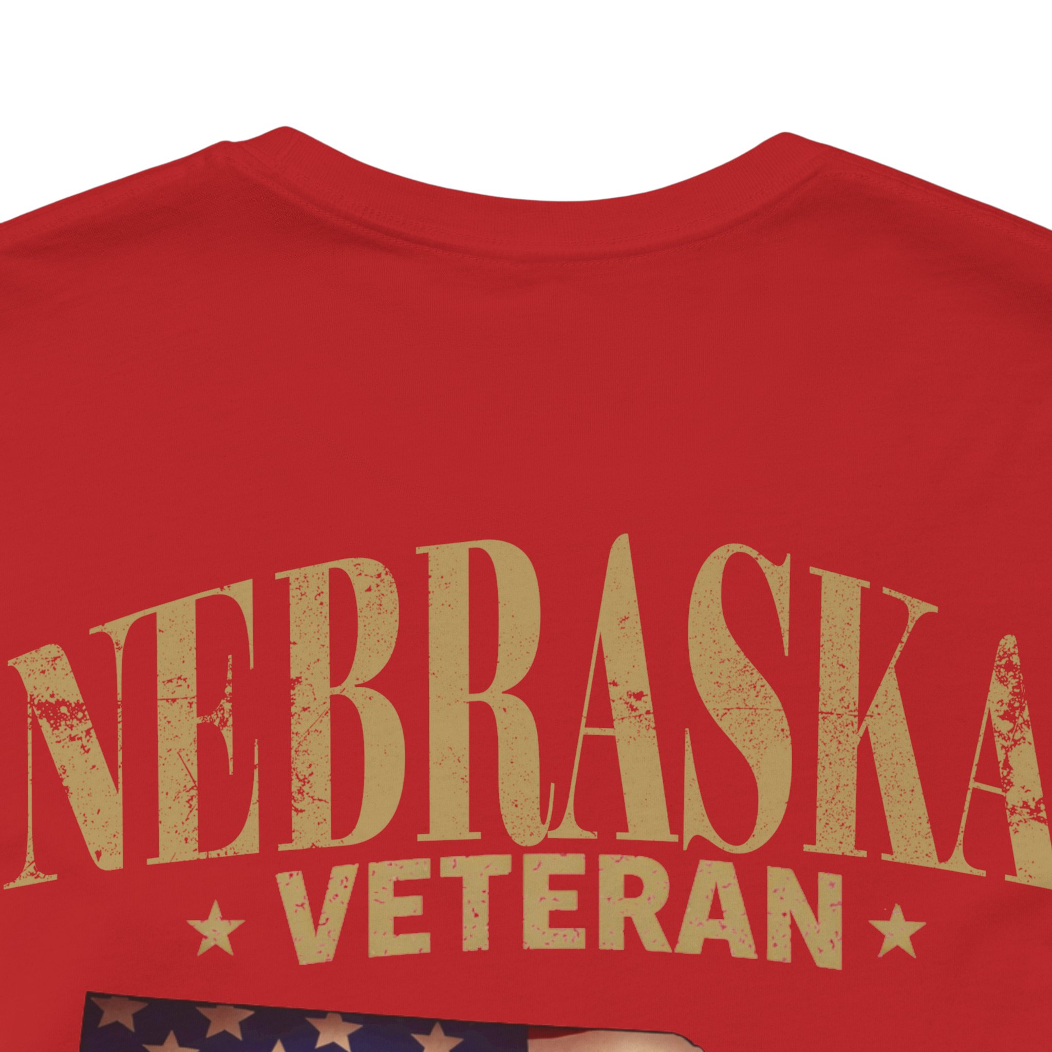 Nebraska Veteran T-Shirt — American Flag Map Military Tribute Tee - Image 49