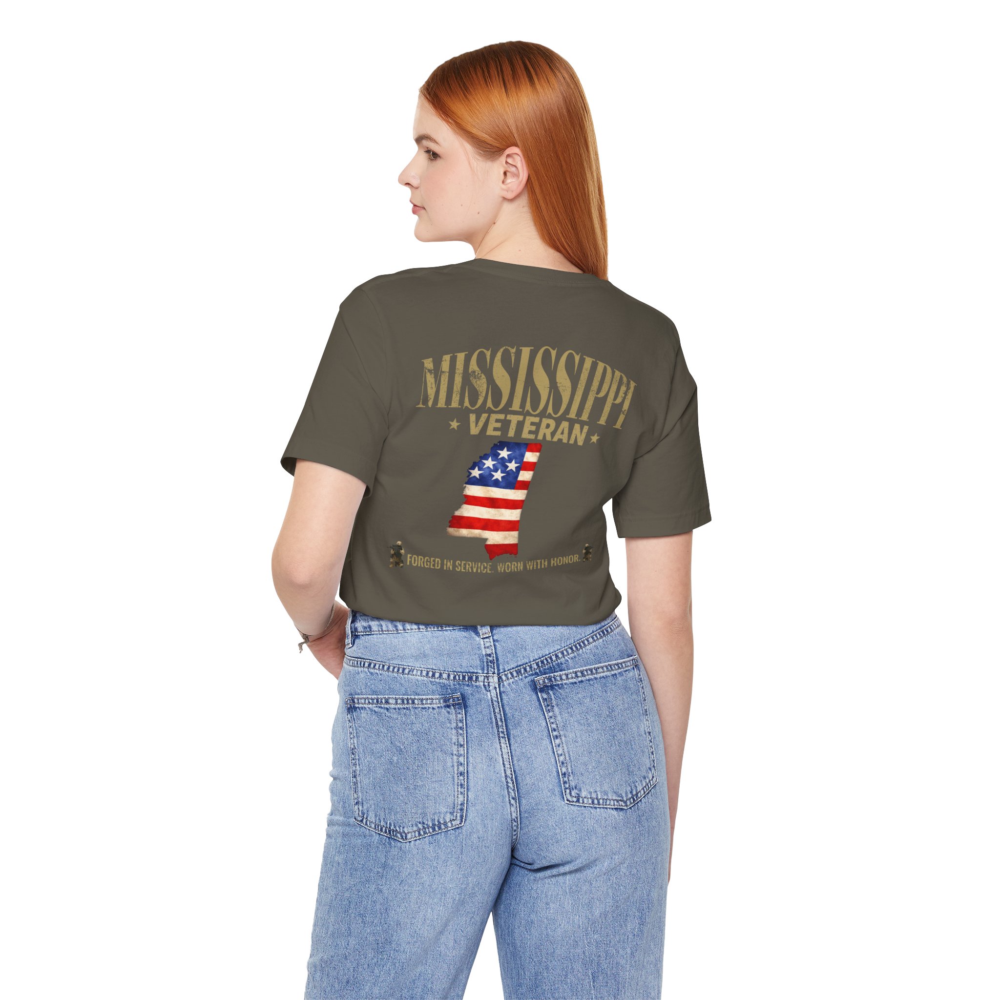 Mississippi Veteran T-Shirt — American Flag Alaska Map Military Tribute Tee - Image 5