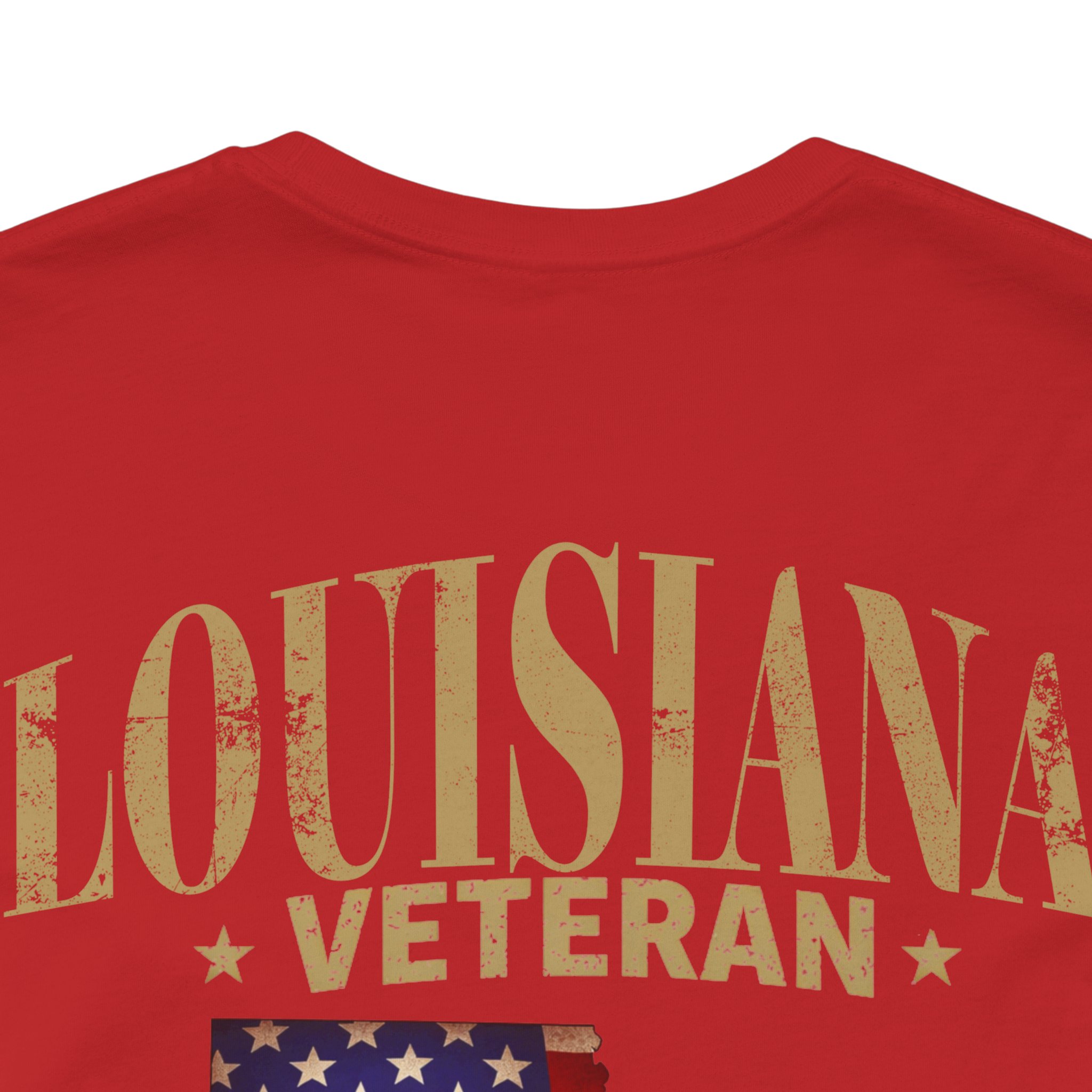 Louisiana Veteran T-Shirt — American Flag Alaska Map Military Tribute Tee - Image 22