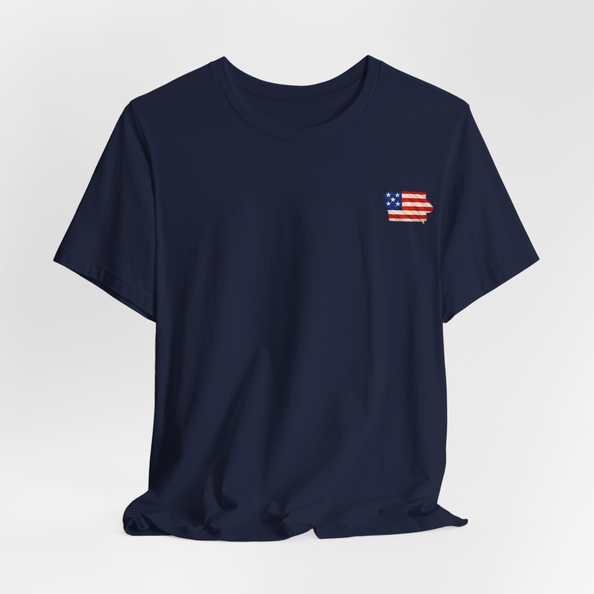 Iowa Veteran T-Shirt — American Flag Map Military Tribute Tee - Image 36