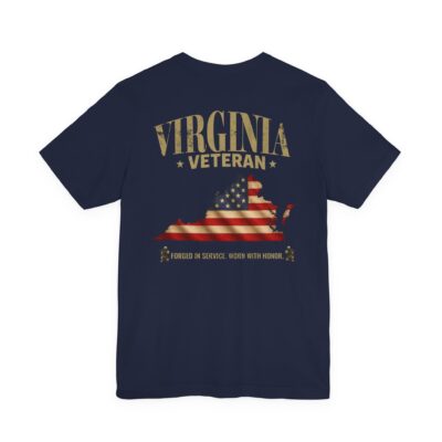 Virginia Veteran T-Shirt — American Flag Map Military Tribute Tee