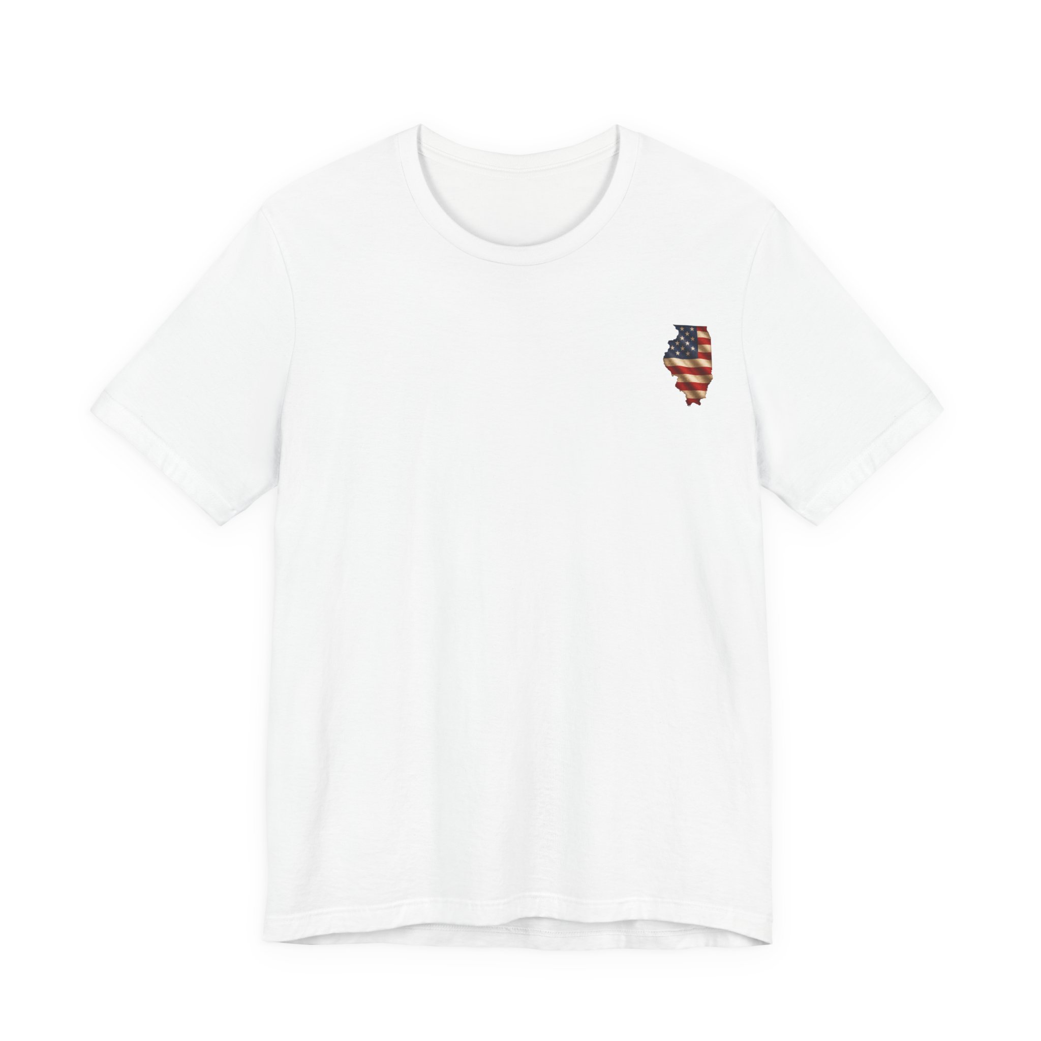 Illinois Veteran T-Shirt — American Flag Alaska Map Military Tribute Tee - Image 2