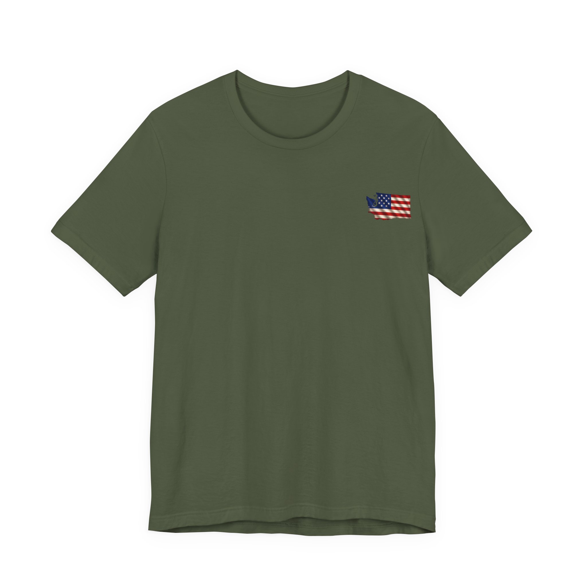 Washington Veteran T-Shirt — American Flag Map Military Tribute Tee - Image 41