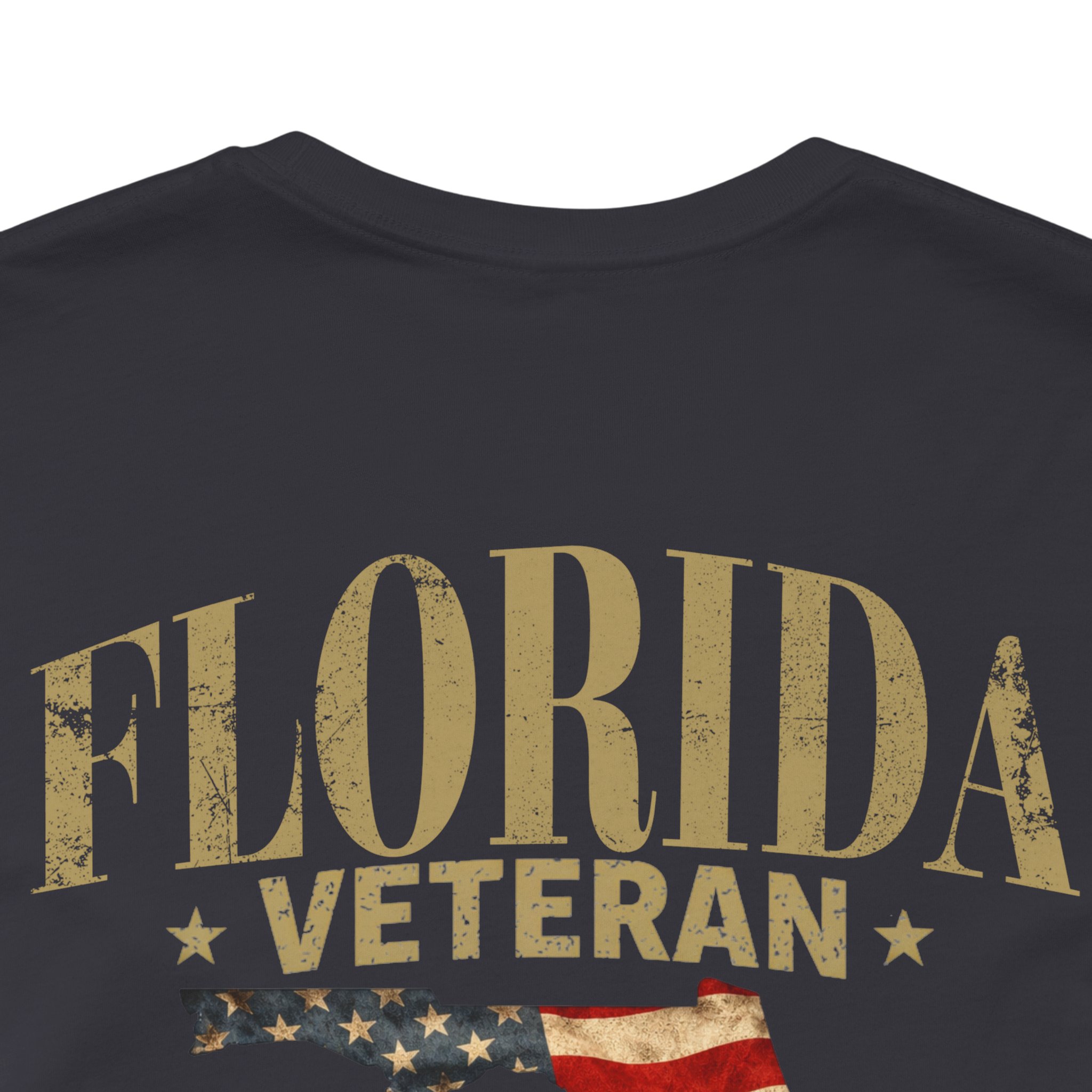 Florida Veteran T-Shirt — American Flag Map Military Tribute Tee - Image 29