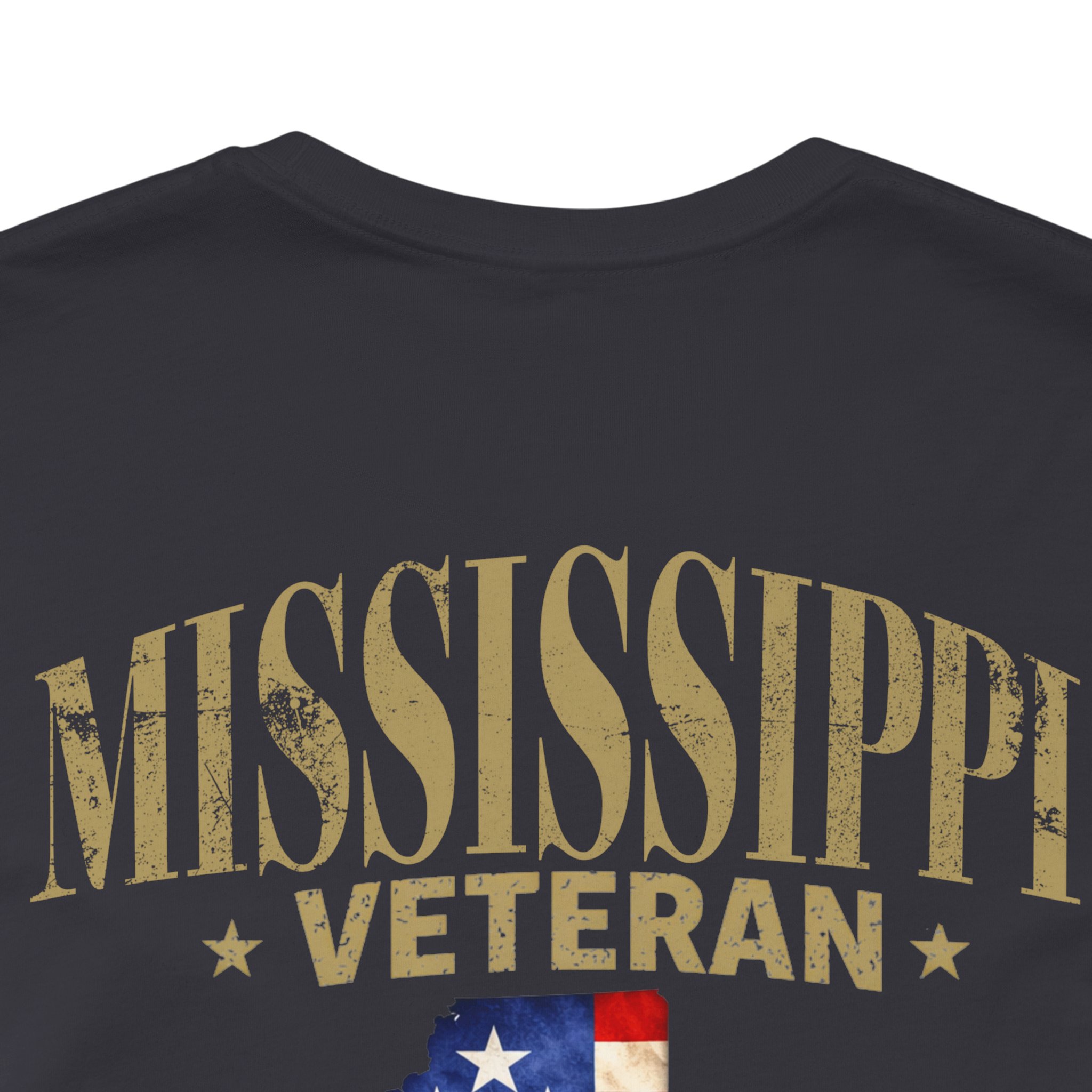 Mississippi Veteran T-Shirt — American Flag Alaska Map Military Tribute Tee