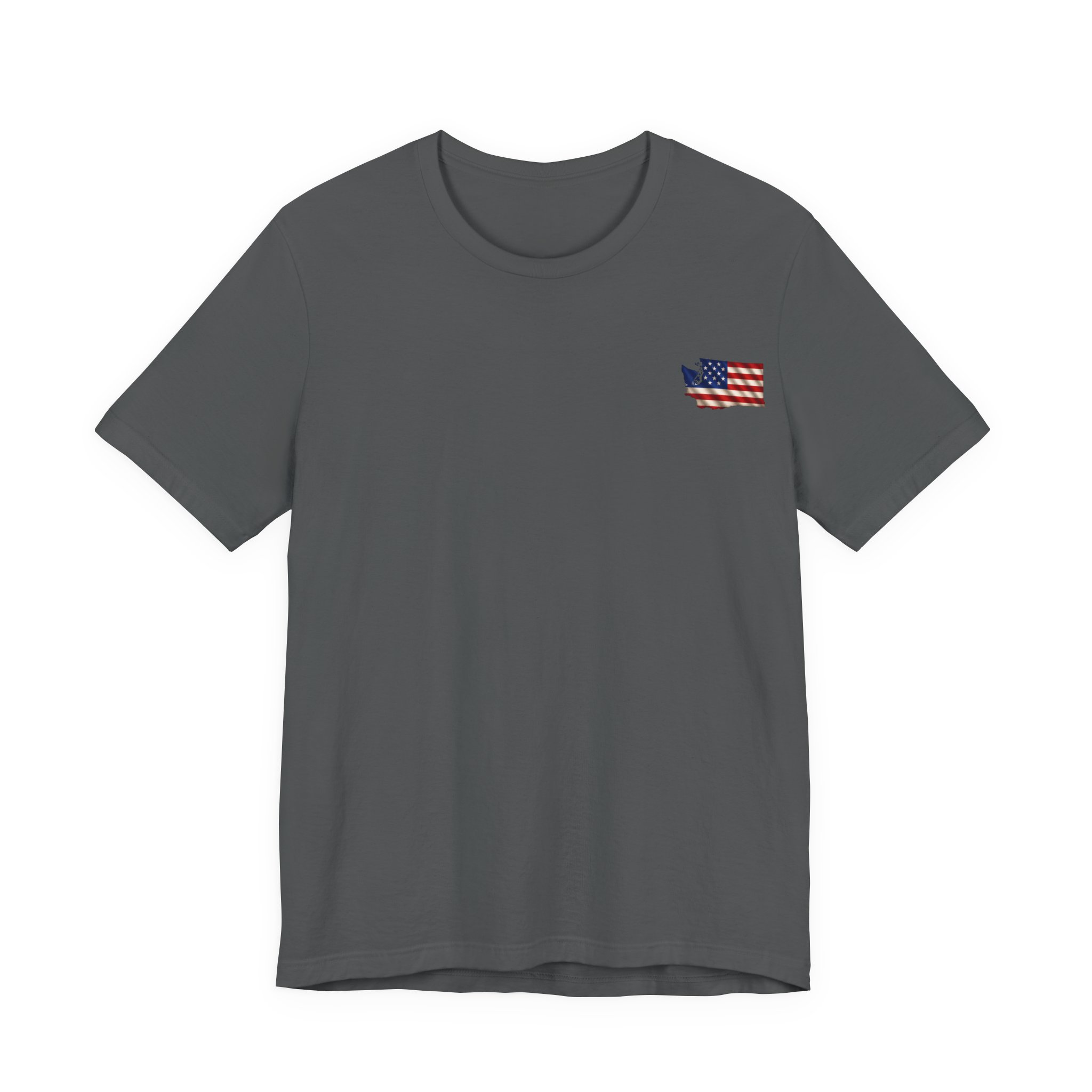 Washington Veteran T-Shirt — American Flag Map Military Tribute Tee - Image 2