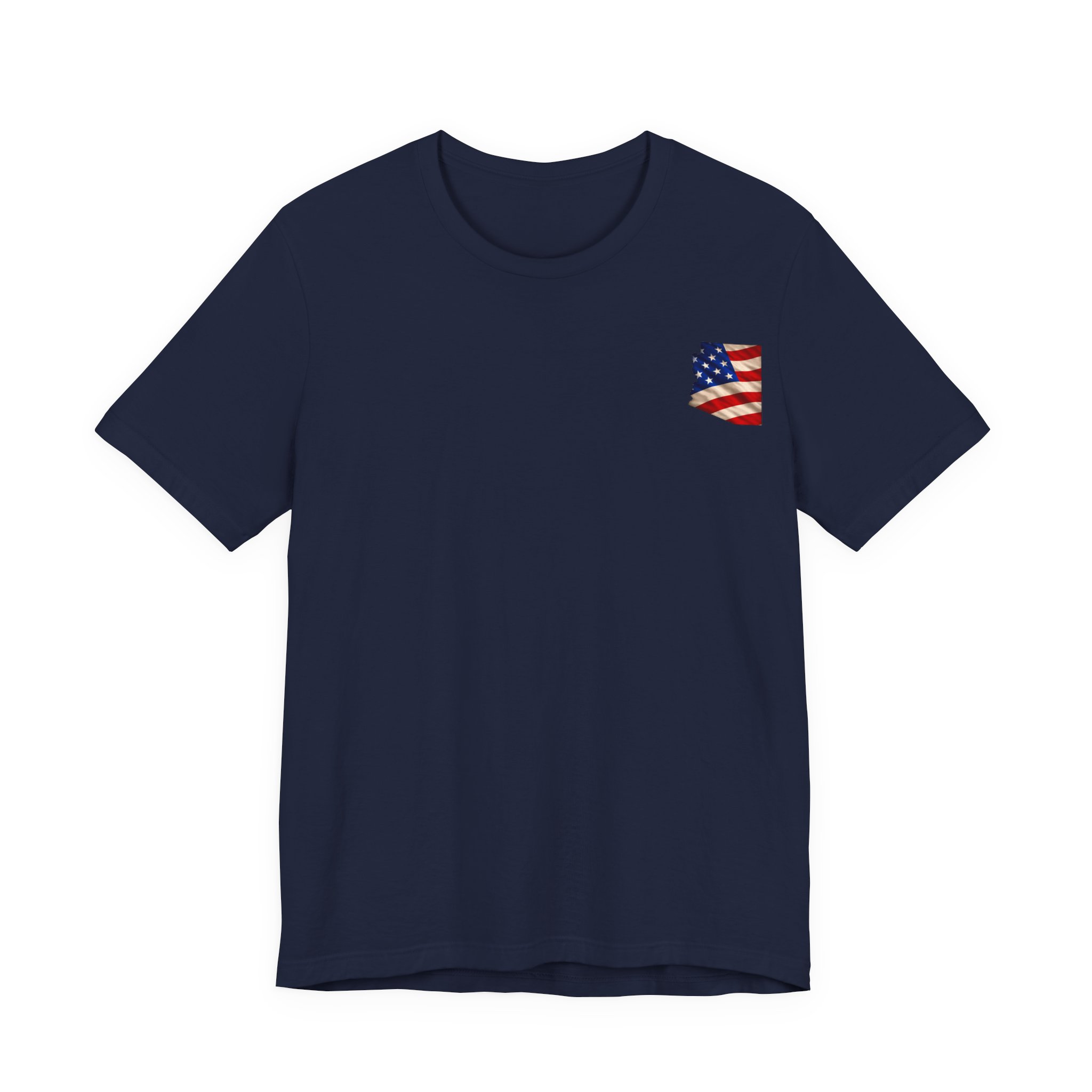 Arizona Veteran T-Shirt — American Flag Map Military Tribute Tee - Image 2