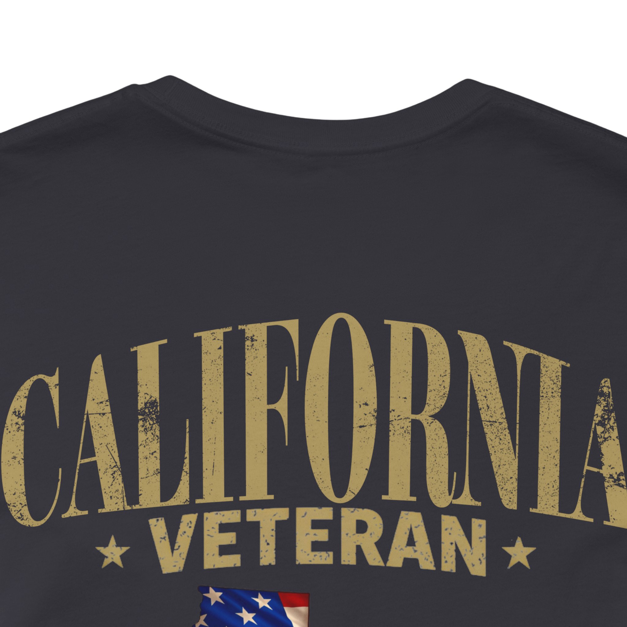 California Veteran T-Shirt — American Flag Map Military Tribute Tee - Image 34