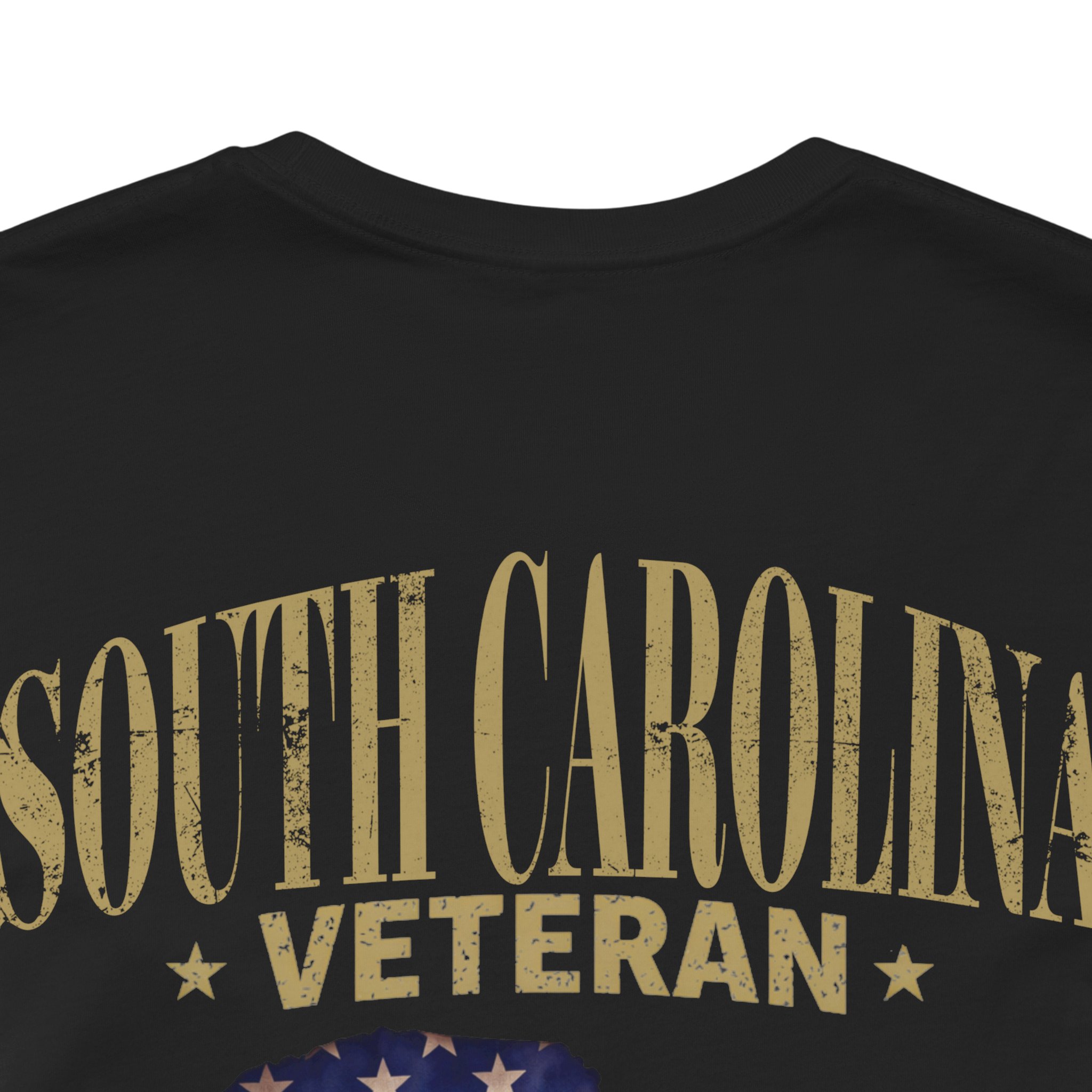 South Carolina Veteran T-Shirt — American Flag Map Military Tribute Tee - Image 4