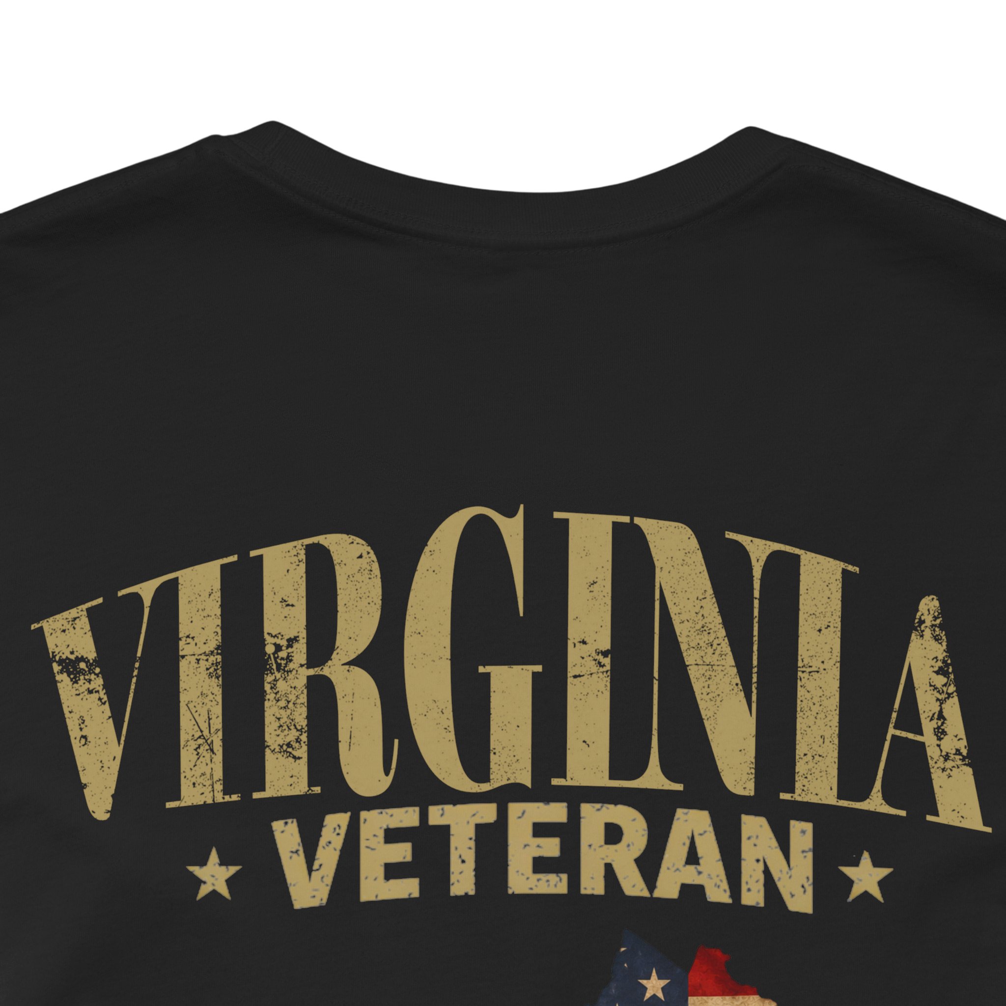 Virginia Veteran T-Shirt — American Flag Map Military Tribute Tee - Image 28