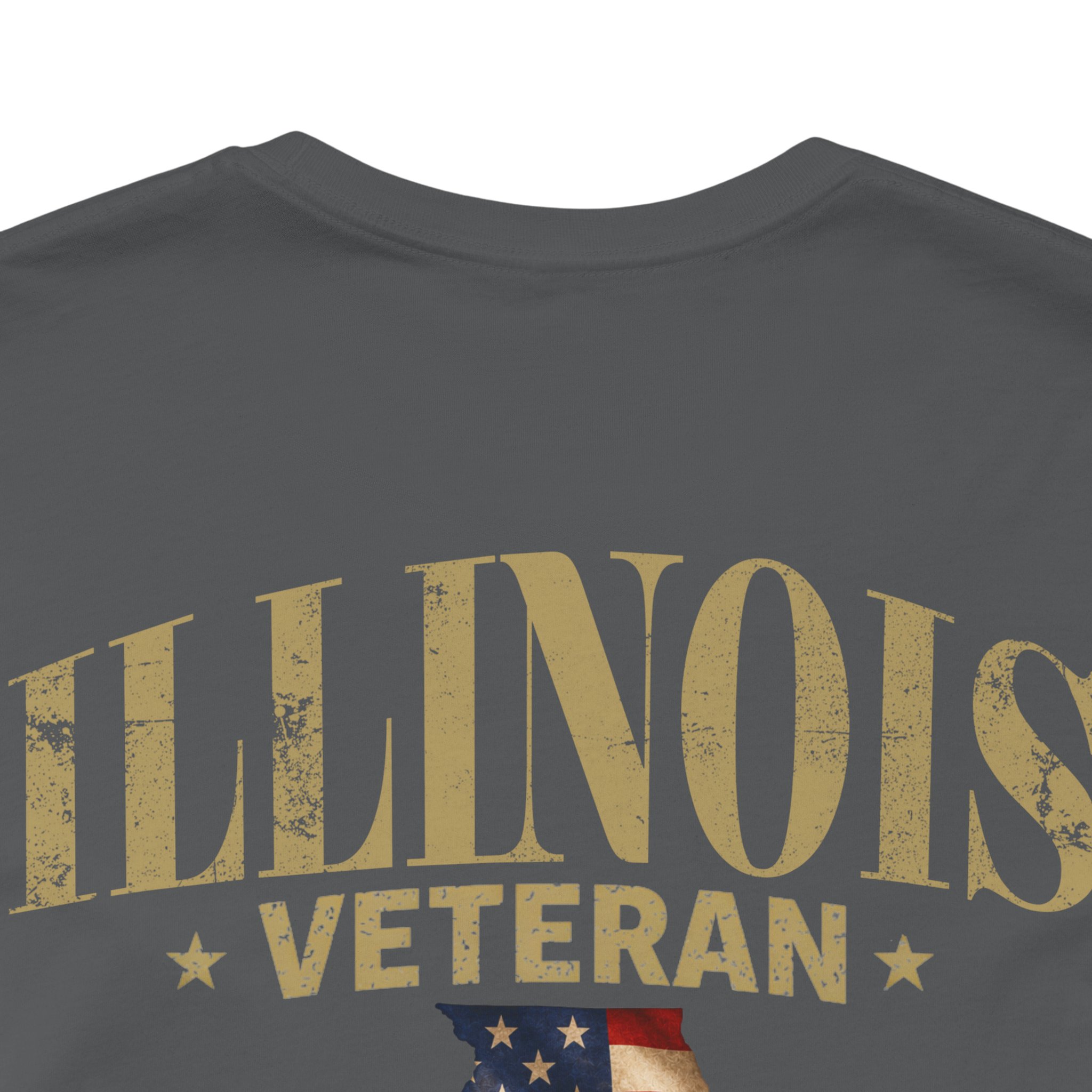 Illinois Veteran T-Shirt — American Flag Alaska Map Military Tribute Tee - Image 44