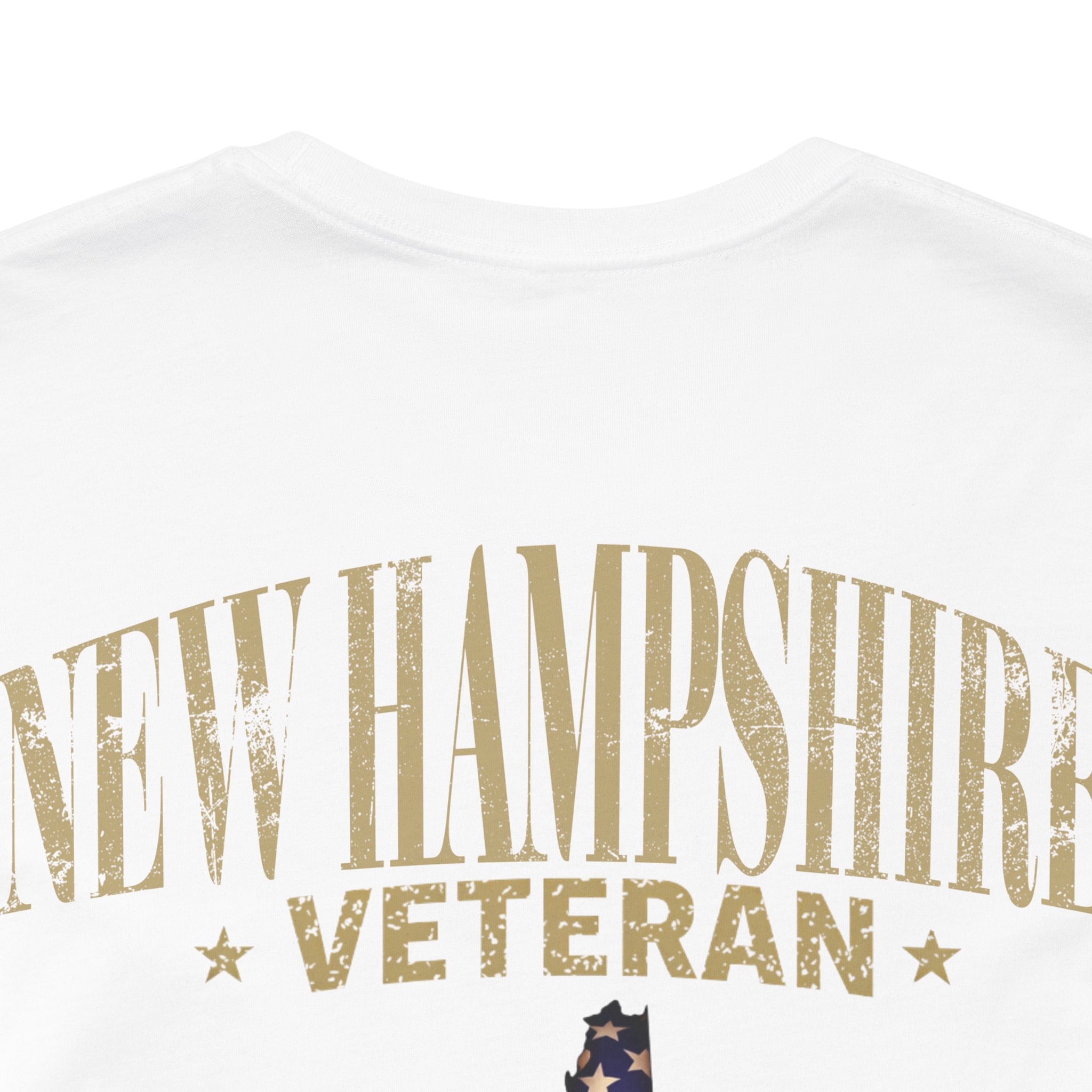 New Hampshire Veteran T-Shirt — American Flag Map Military Tribute Tee - Image 19