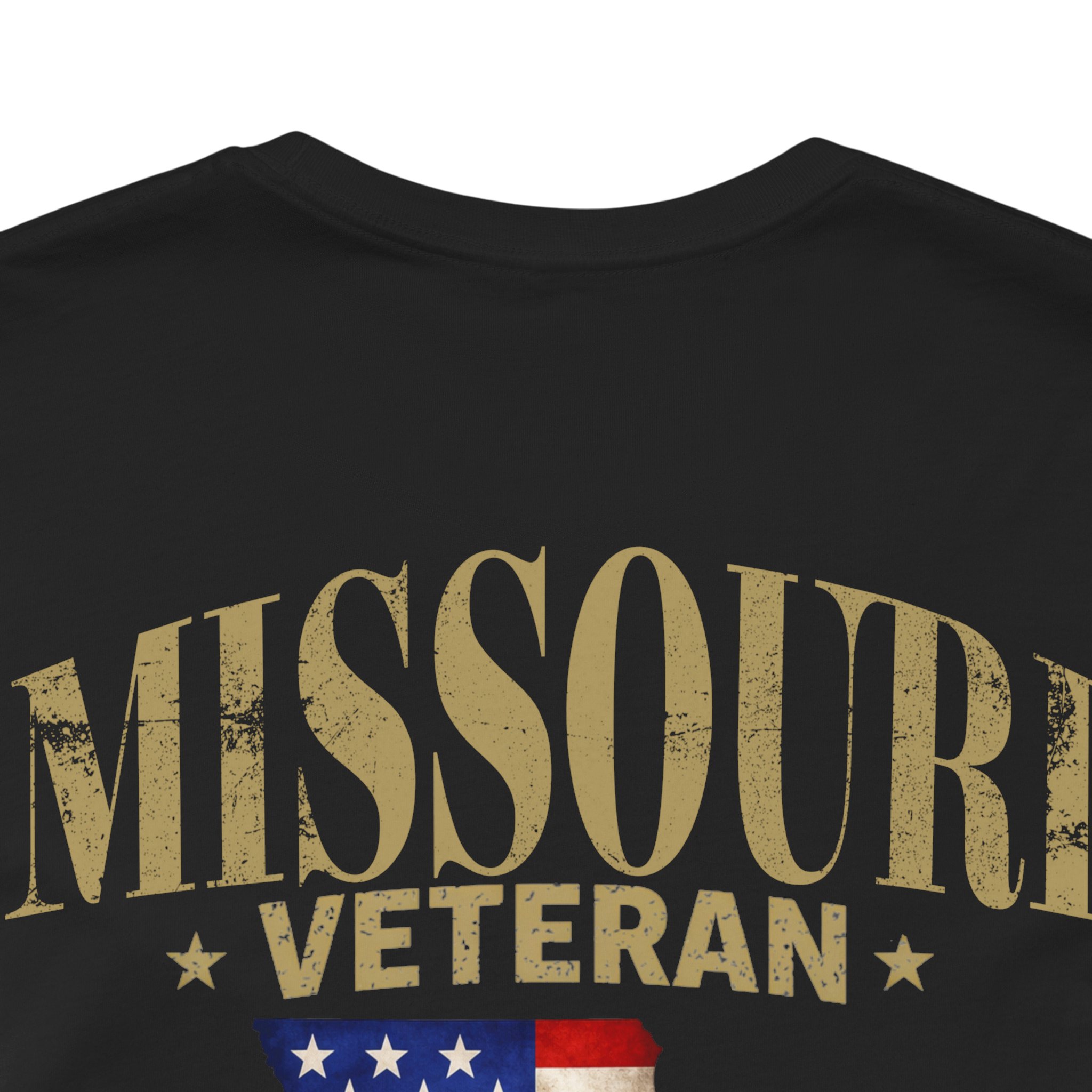 Missouri Veteran T-Shirt — American Flag Map Military Tribute Tee - Image 24