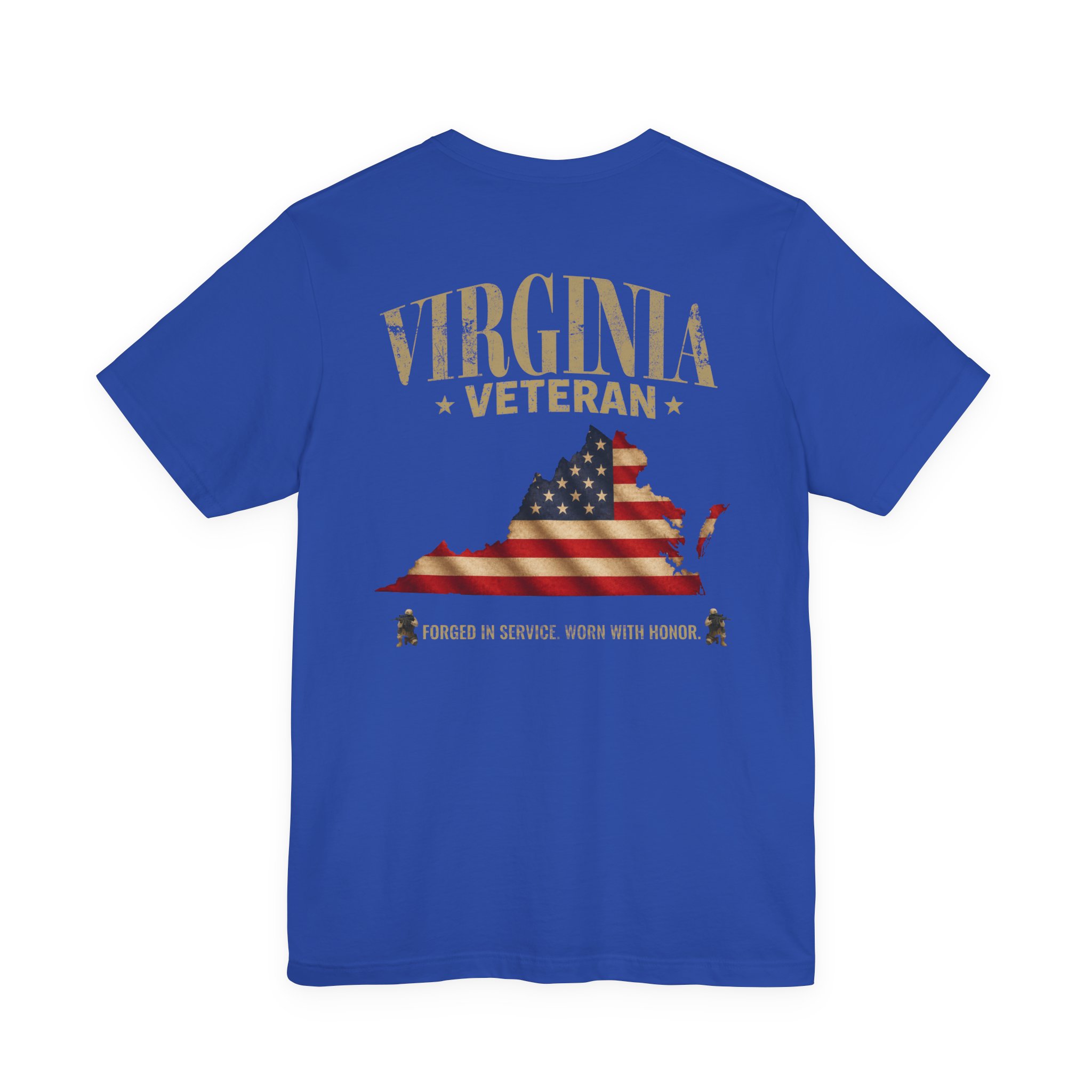Virginia Veteran T-Shirt — American Flag Map Military Tribute Tee - Image 11