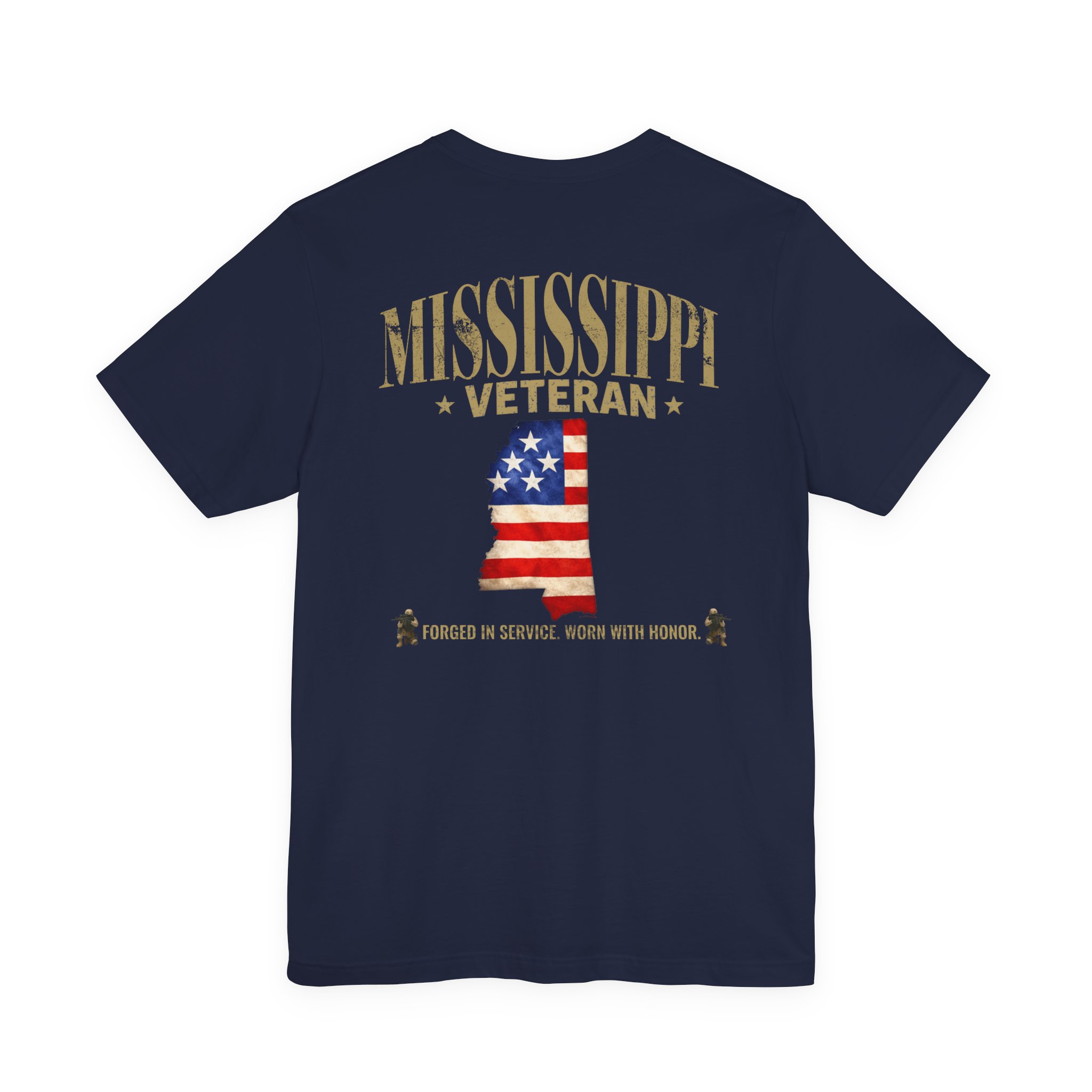 Mississippi Veteran T-Shirt — American Flag Alaska Map Military Tribute Tee - Image 21