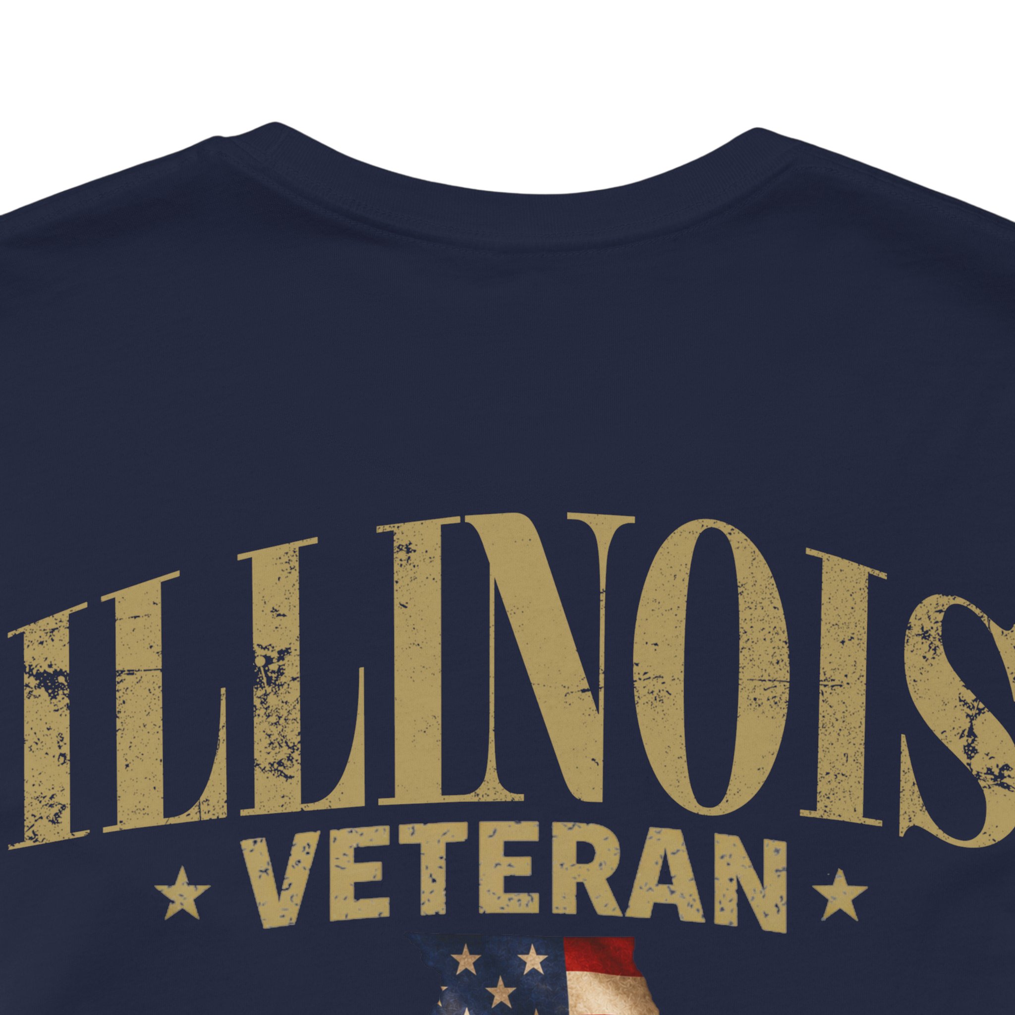 Illinois Veteran T-Shirt — American Flag Alaska Map Military Tribute Tee - Image 49