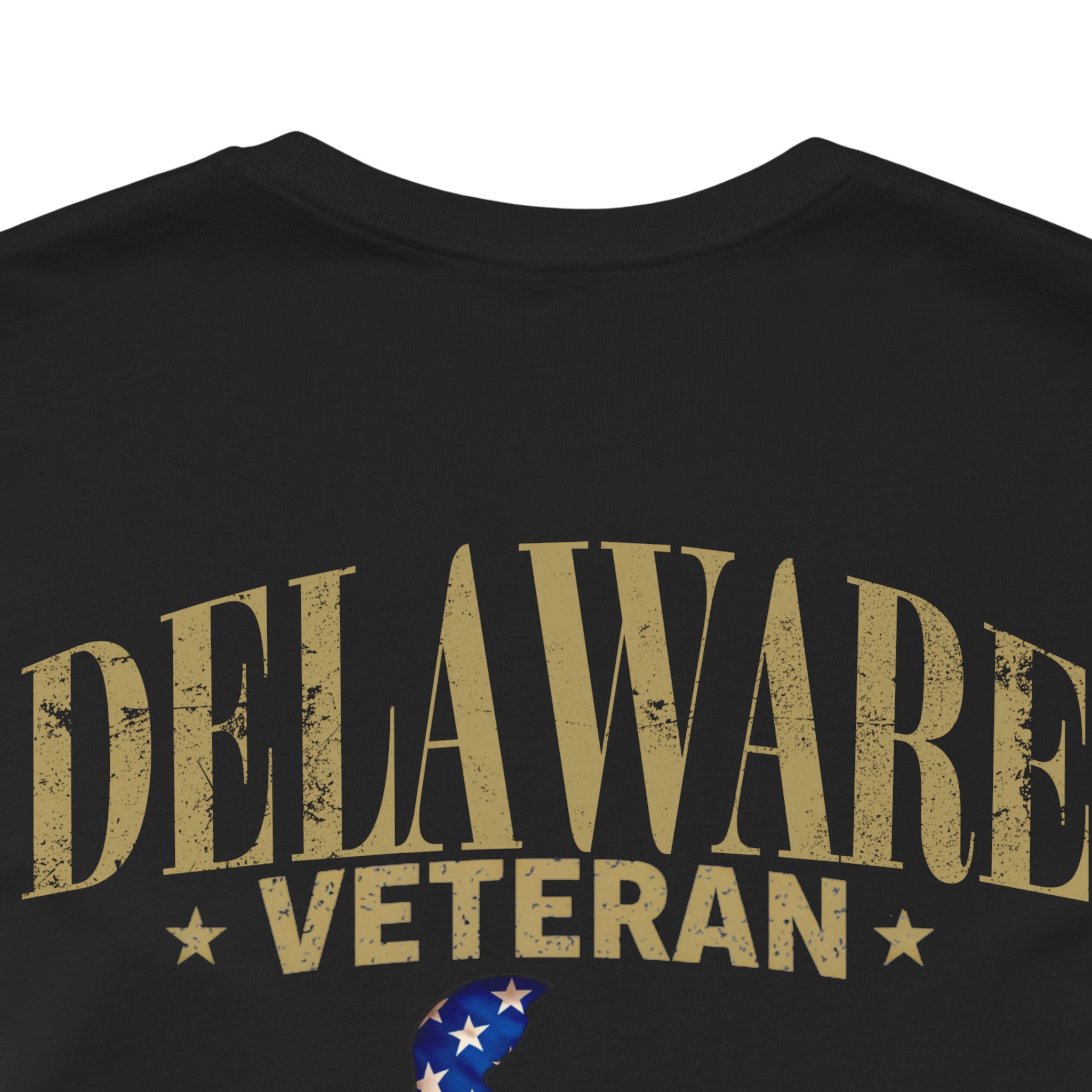 Delaware Veteran T-Shirt — American Flag Map Military Tribute Tee - Image 19