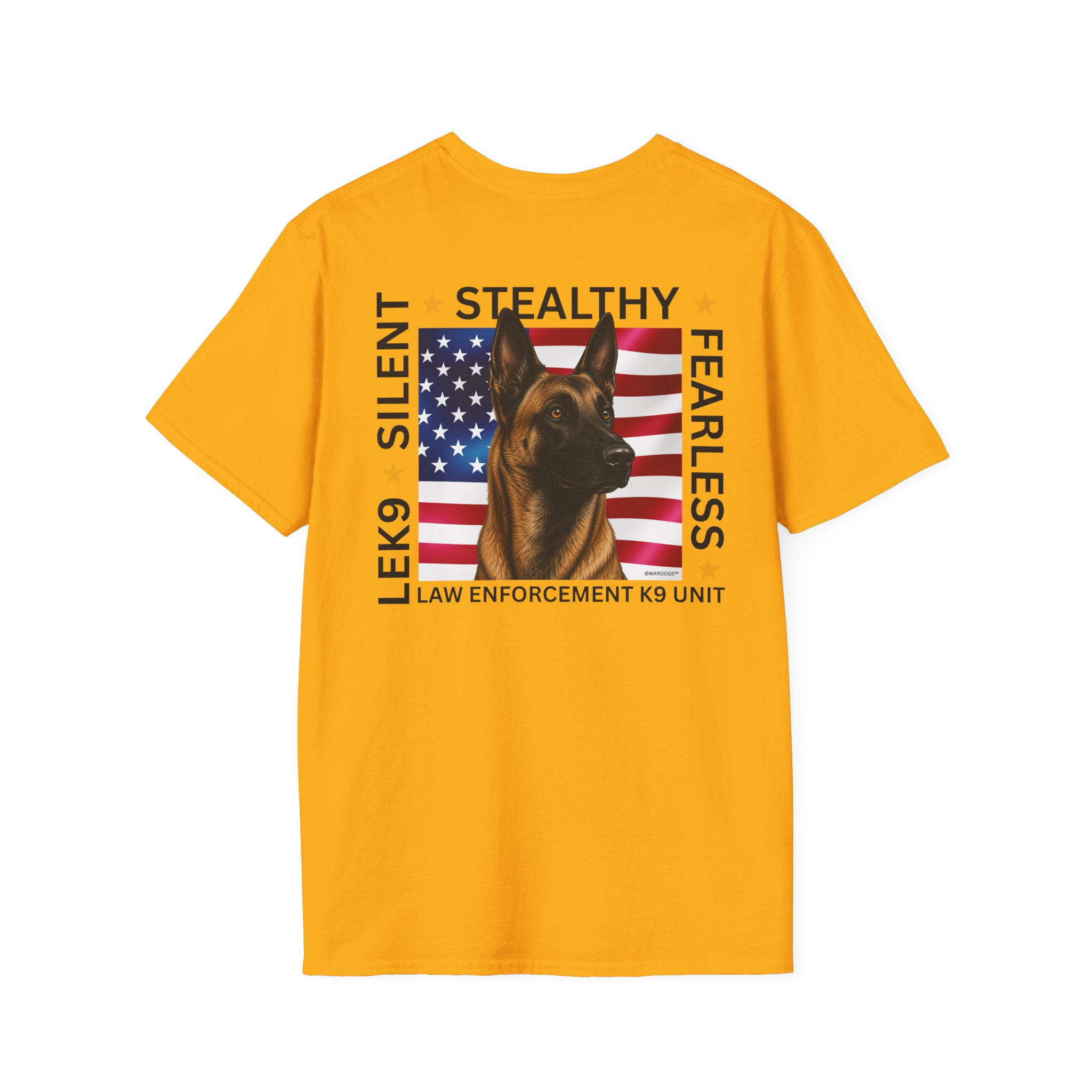 Law Enforcement Police K9 Tee - Malinois FEARLESS Trending - K9 Unit - LEK9 Front - Image 17