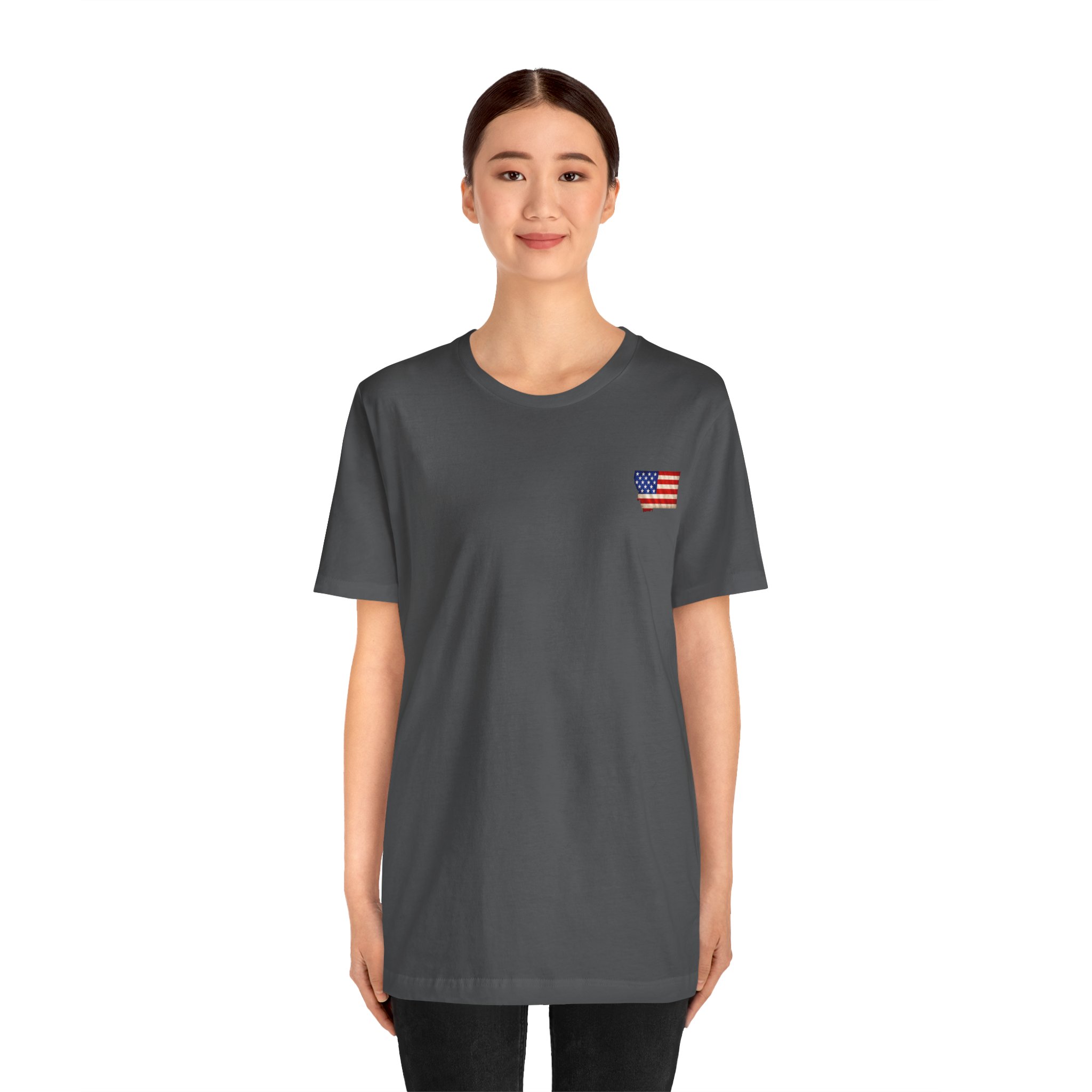 Montana Veteran T-Shirt — American Flag Alaska Map Military Tribute Tee - Image 7