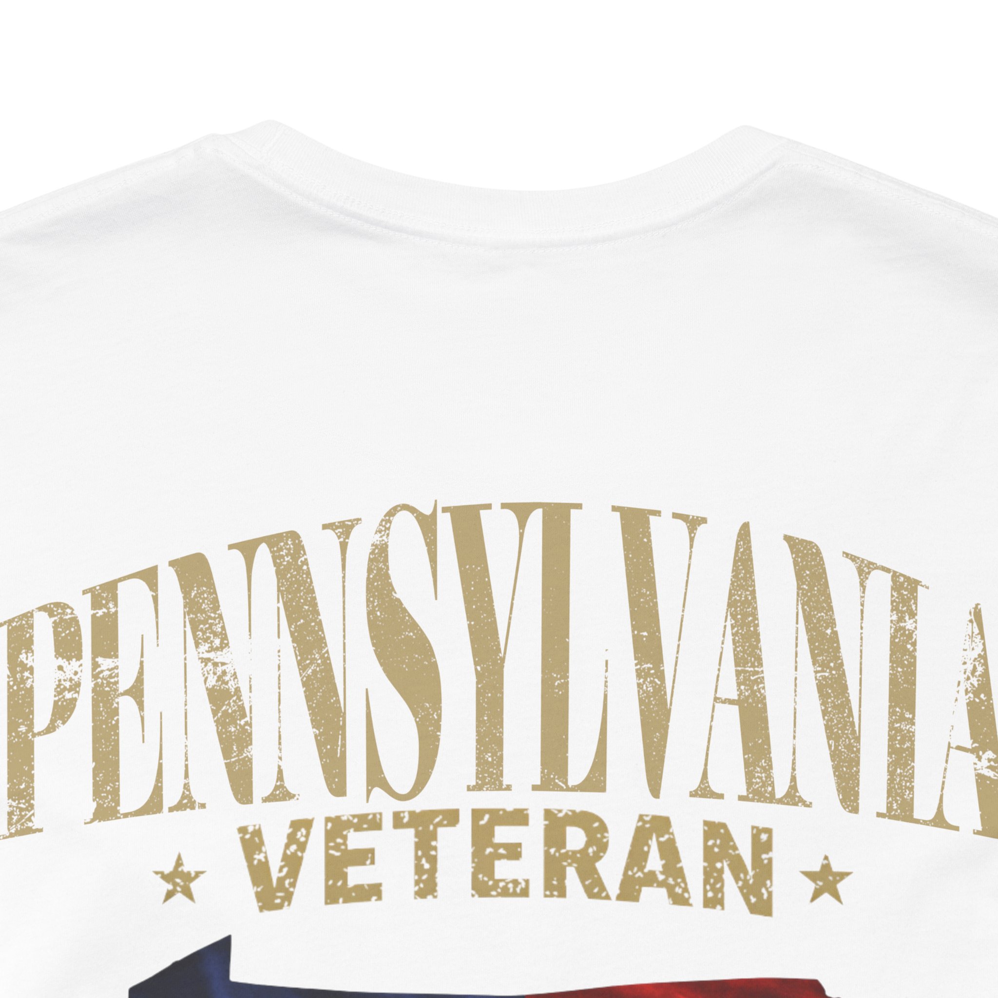 Pennsylvania Veteran T-Shirt — American Flag Map Military Tribute Tee - Image 48