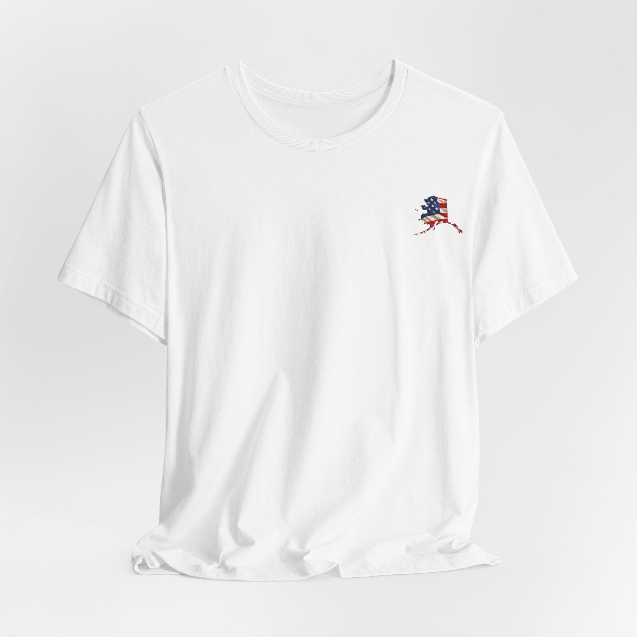 Alaska Veteran T-Shirt — American Flag Alaska Map Military Tribute Tee - Image 3