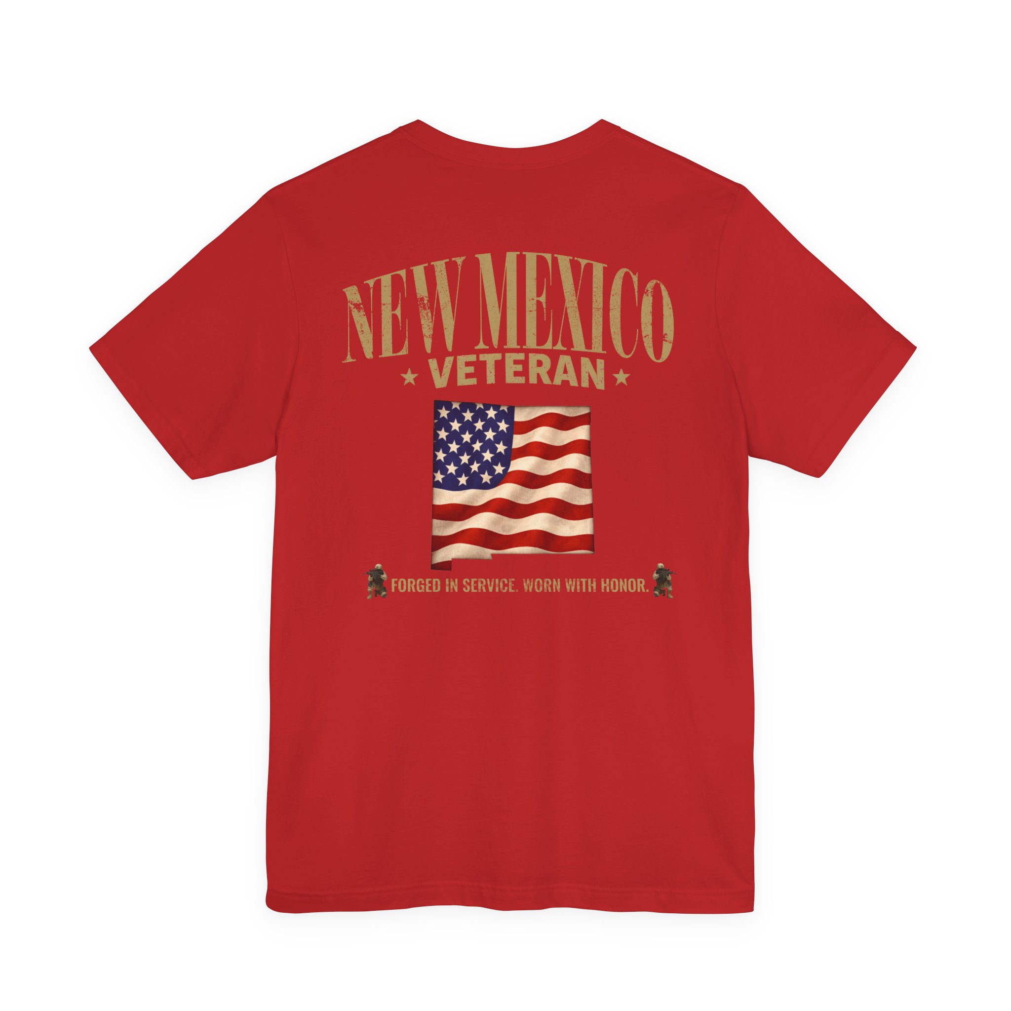 New Mexico Veteran T-Shirt — American Flag Map Military Tribute Tee - Image 7