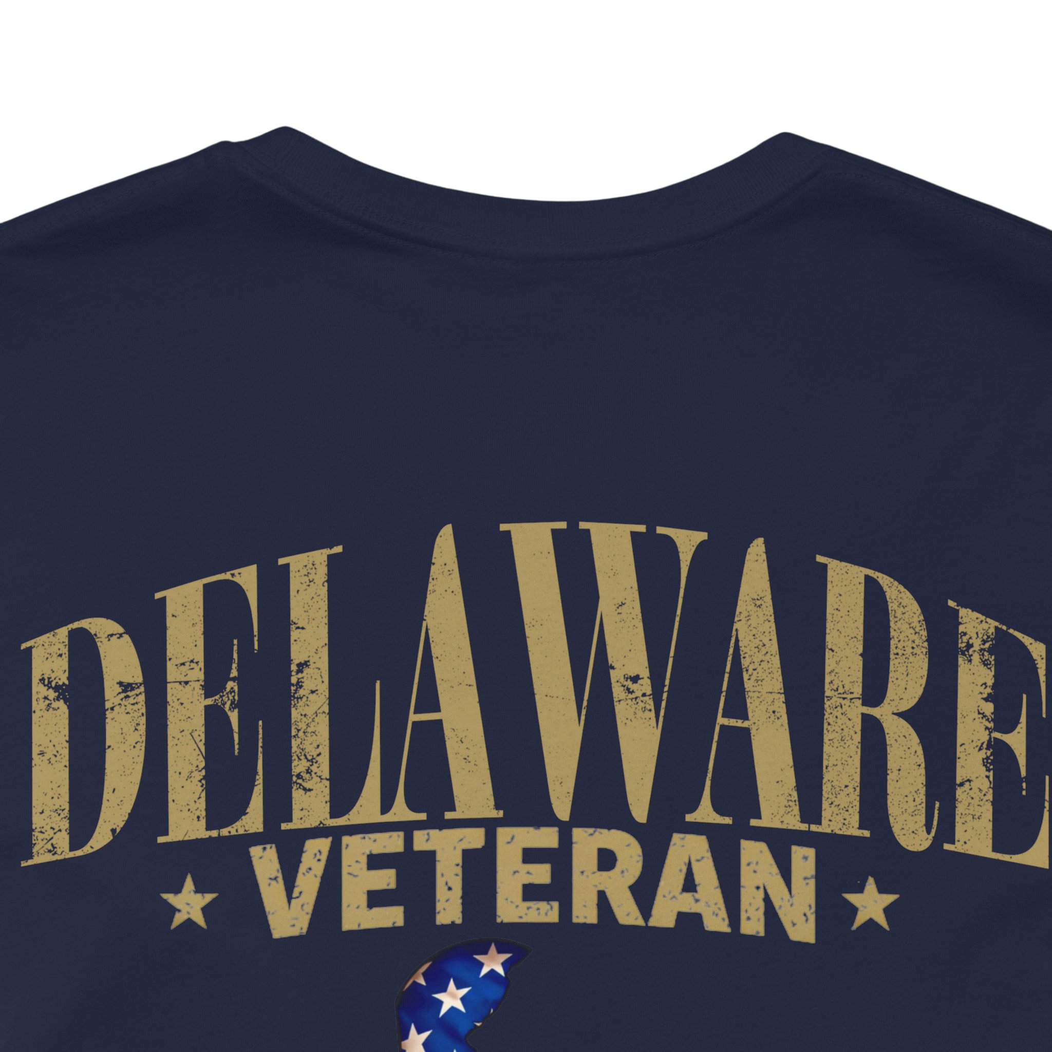 Delaware Veteran T-Shirt — American Flag Map Military Tribute Tee - Image 6