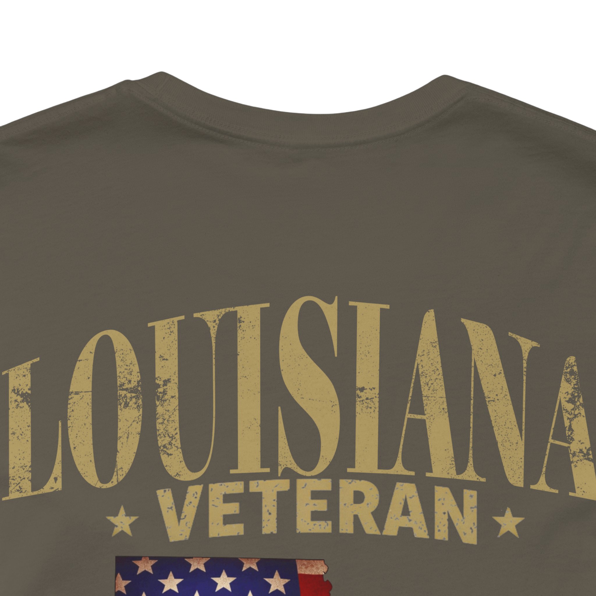 Louisiana Veteran T-Shirt — American Flag Alaska Map Military Tribute Tee - Image 2
