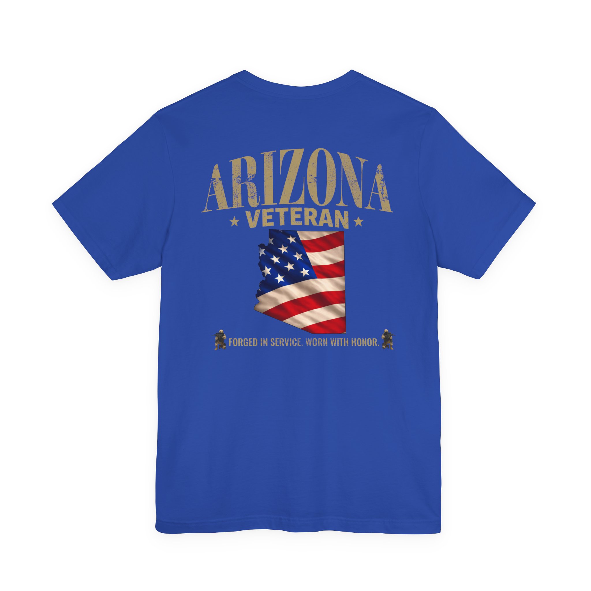 Arizona Veteran T-Shirt — American Flag Map Military Tribute Tee - Image 37