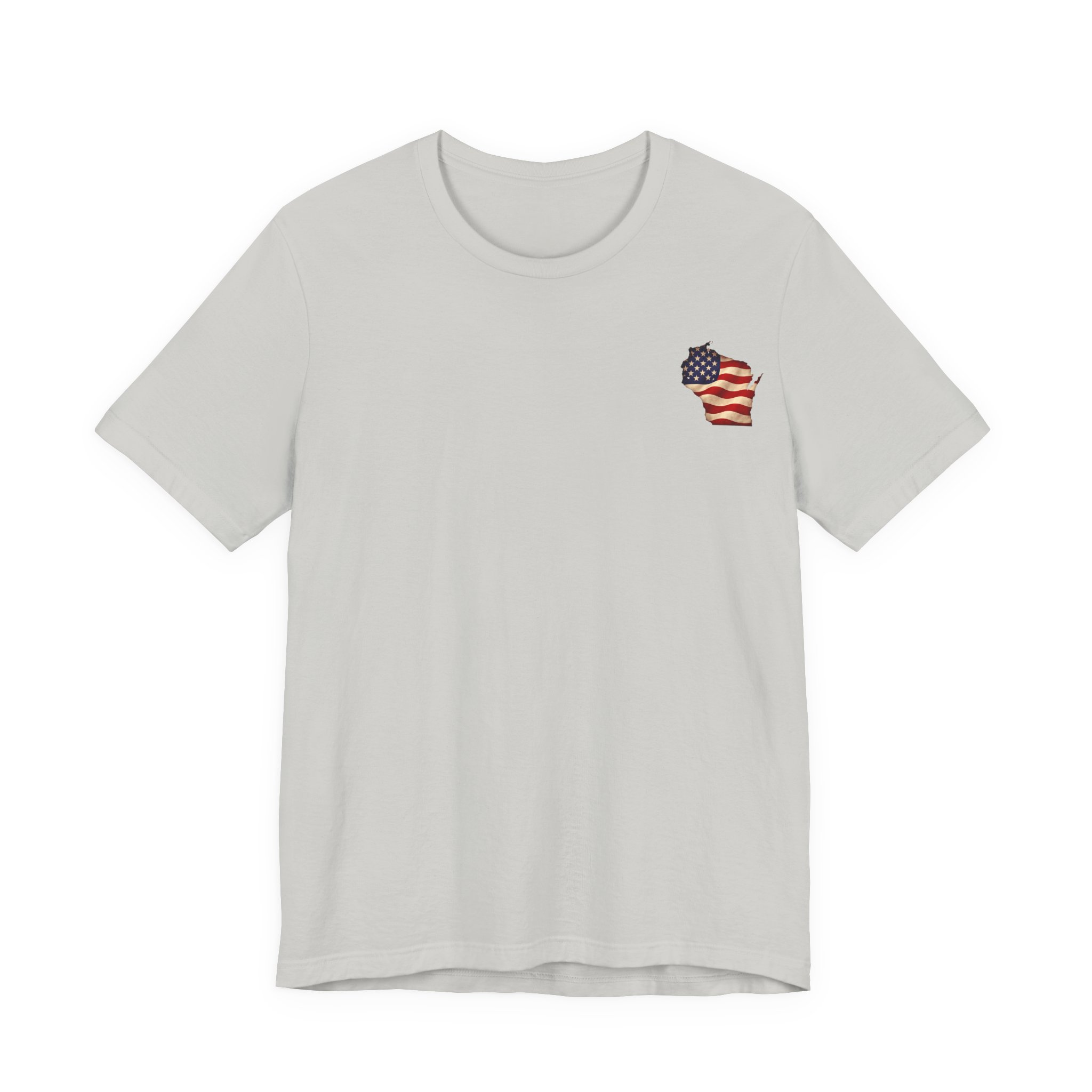 Wisconsin Veteran T-Shirt — American Flag Map Military Tribute Tee - Image 12