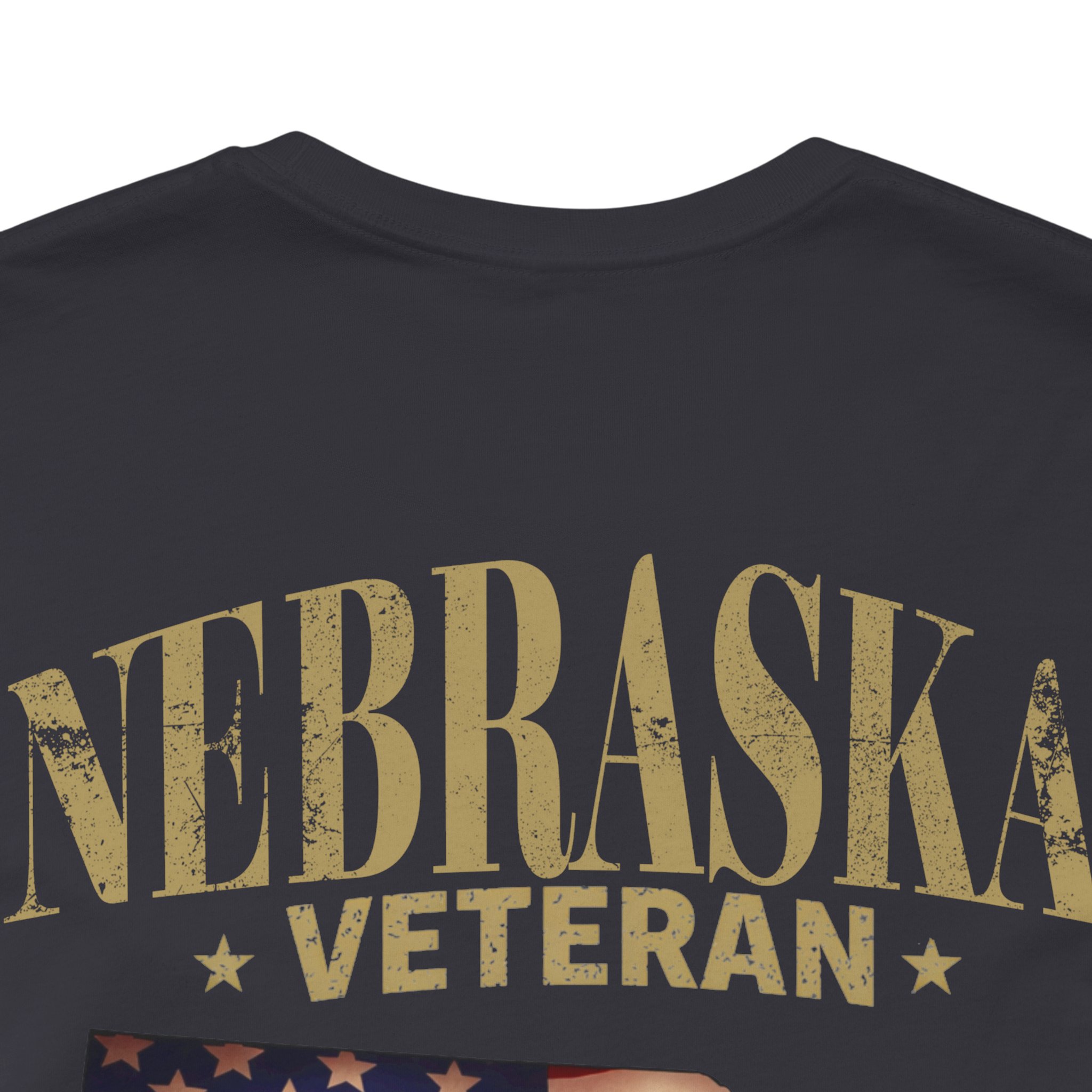 Nebraska Veteran T-Shirt — American Flag Map Military Tribute Tee - Image 39