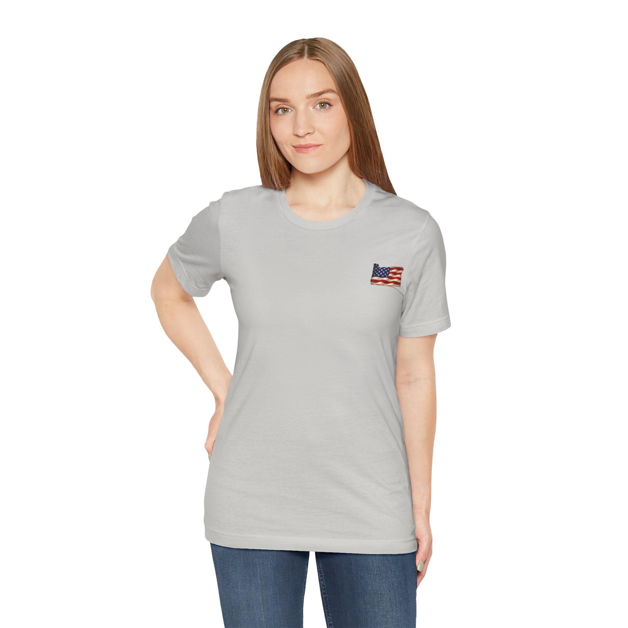 Oregon Veteran T-Shirt — American Flag Map Military Tribute Tee - Image 39
