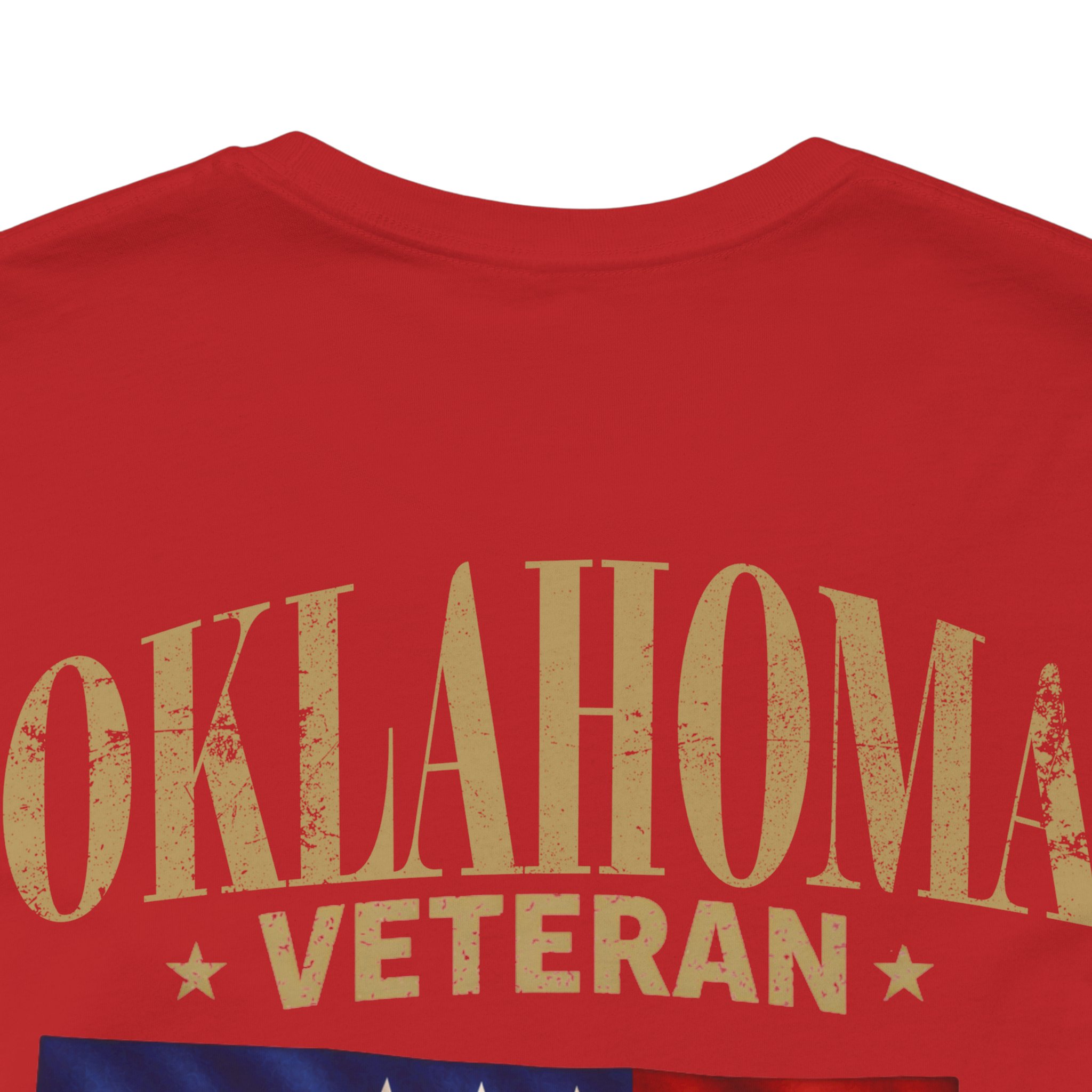 Oklahoma Veteran T-Shirt — American Flag Map Military Tribute Tee - Image 33