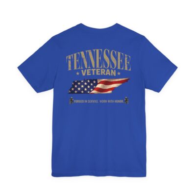 Tennessee Veteran T-Shirt — American Flag Map Military Tribute Tee