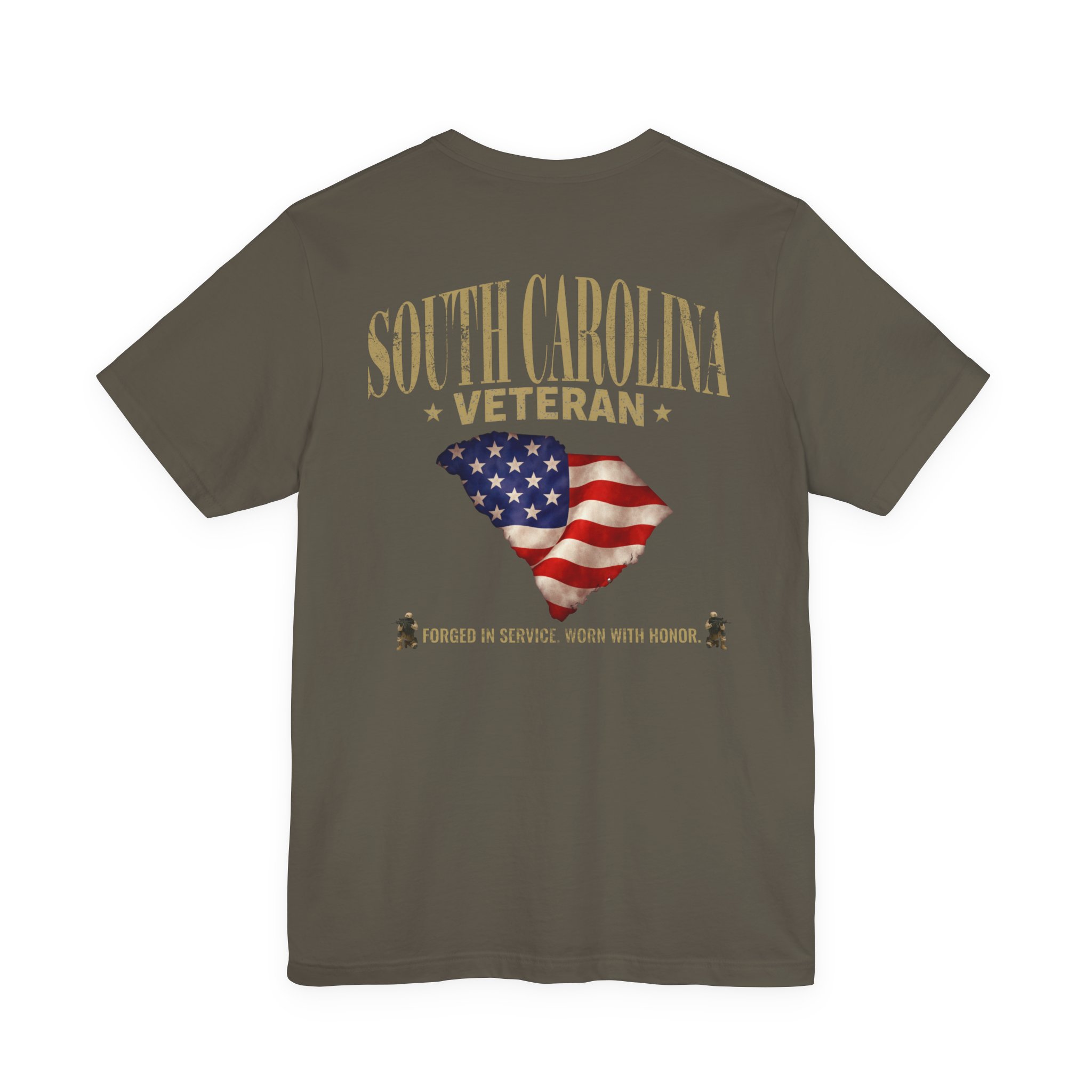 South Carolina Veteran T-Shirt — American Flag Map Military Tribute Tee - Image 27