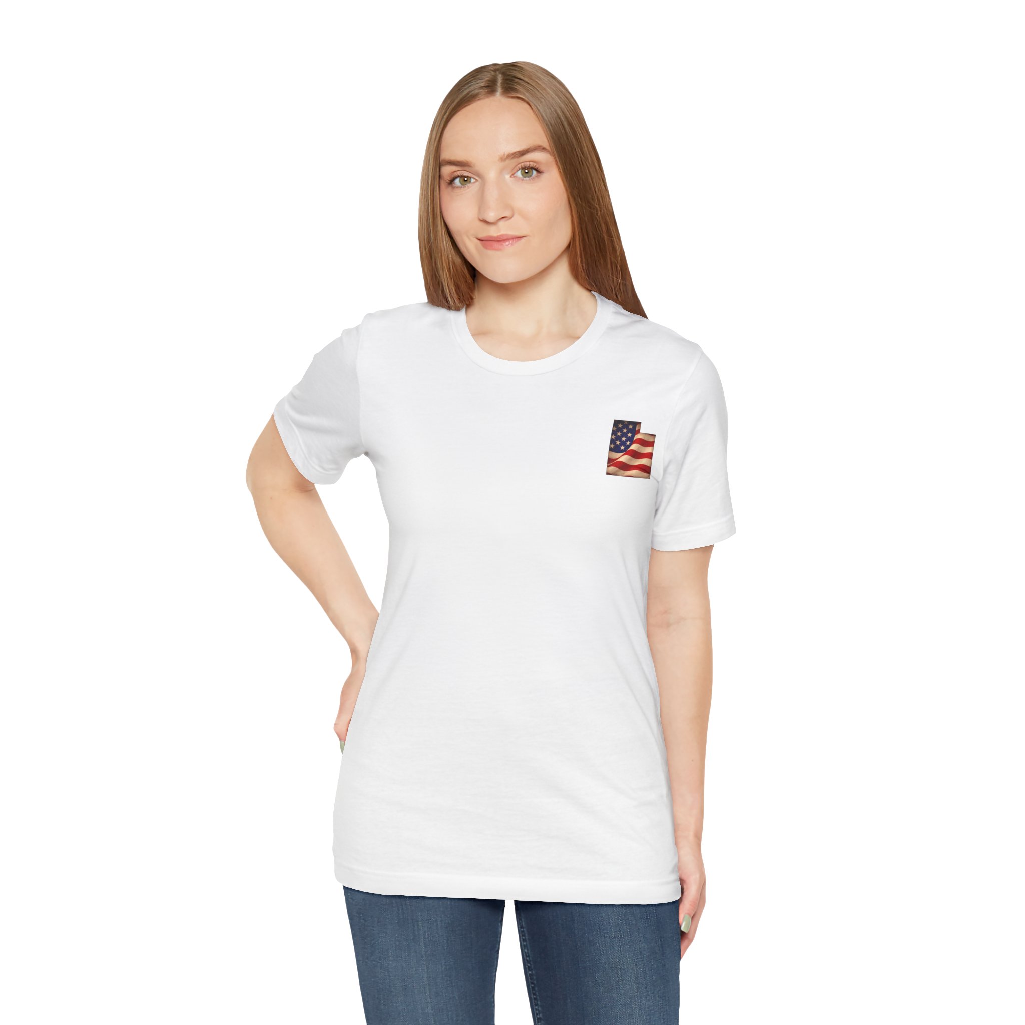 Utah Veteran T-Shirt — American Flag Map Military Tribute Tee - Image 4