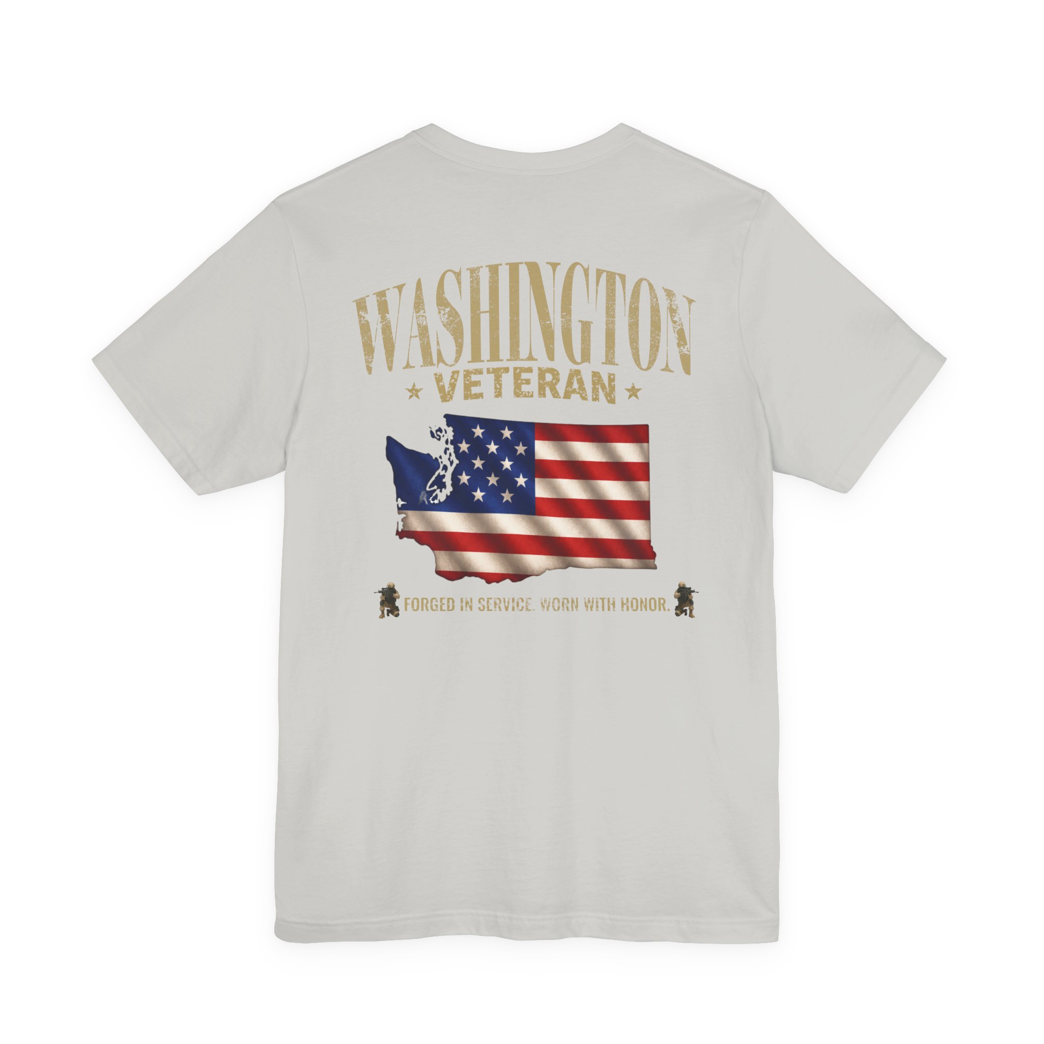 Washington Veteran T-Shirt — American Flag Map Military Tribute Tee - Image 6