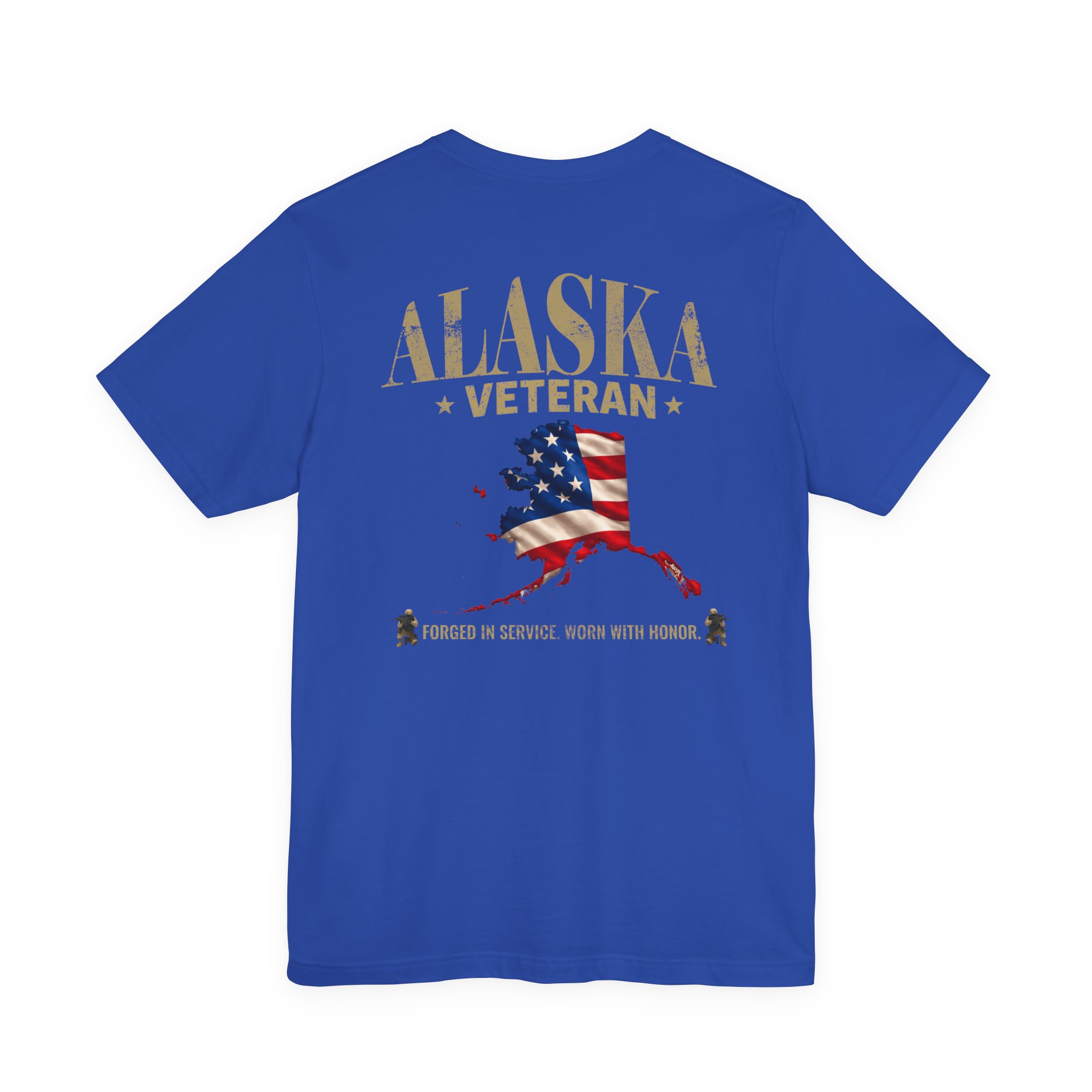 Alaska Veteran T-Shirt — American Flag Alaska Map Military Tribute Tee - Image 32