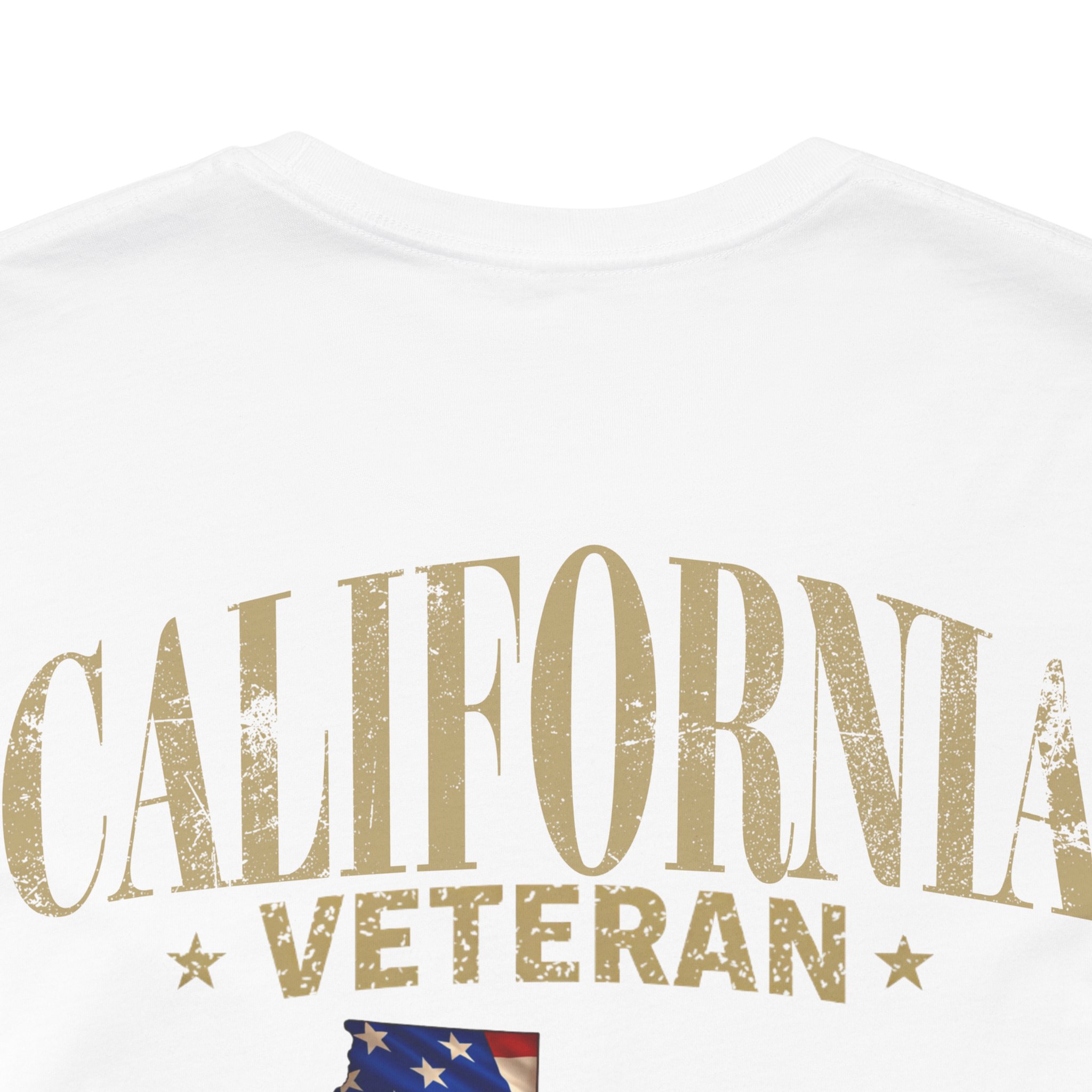 California Veteran T-Shirt — American Flag Map Military Tribute Tee - Image 19