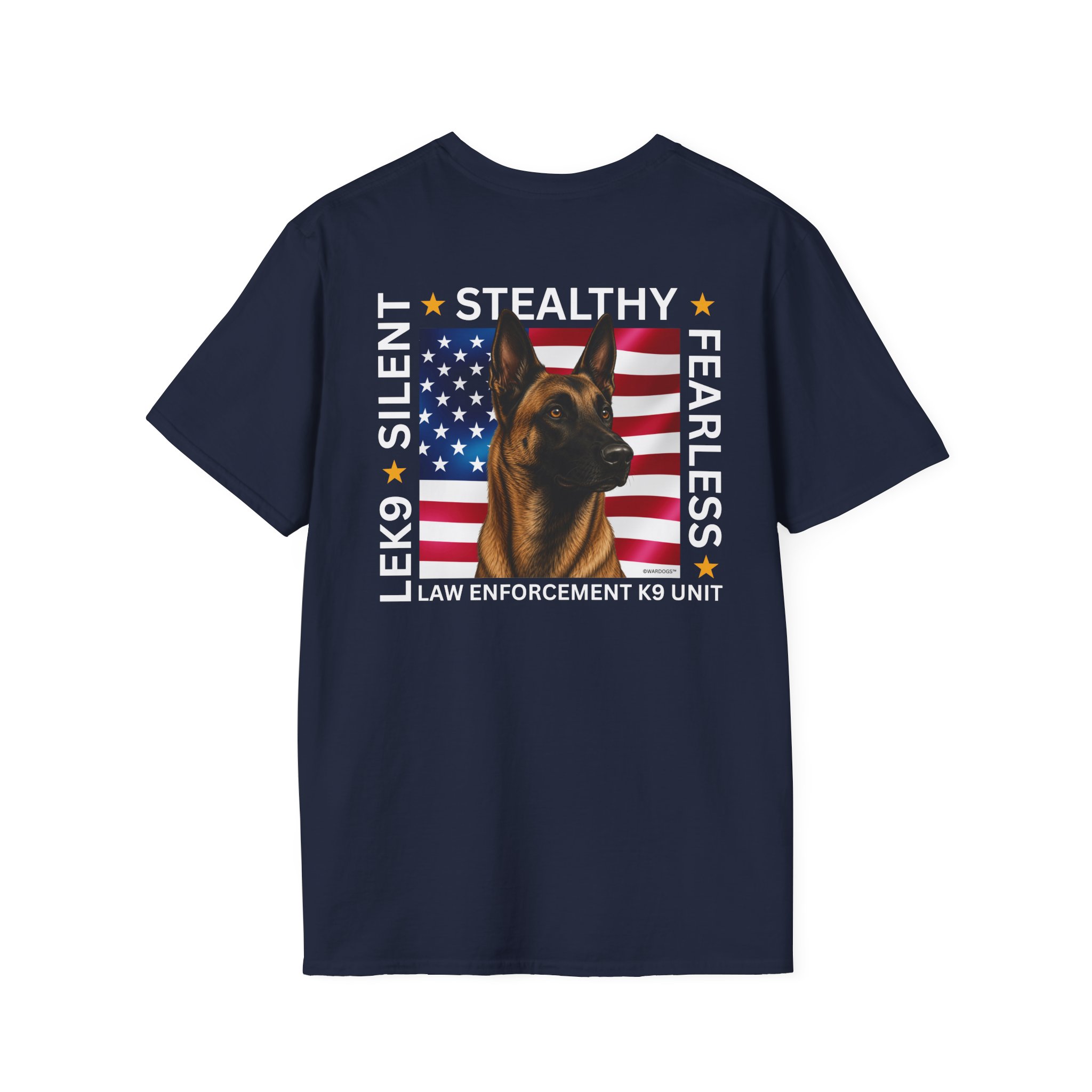 Law Enforcement Police K9 Tee - Malinois FEARLESS Trending - K9 Unit - LEK9 Front - Image 11