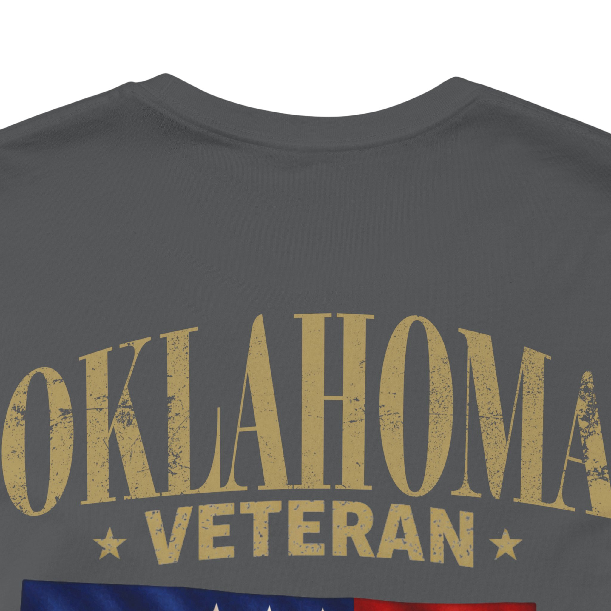 Oklahoma Veteran T-Shirt — American Flag Map Military Tribute Tee - Image 18