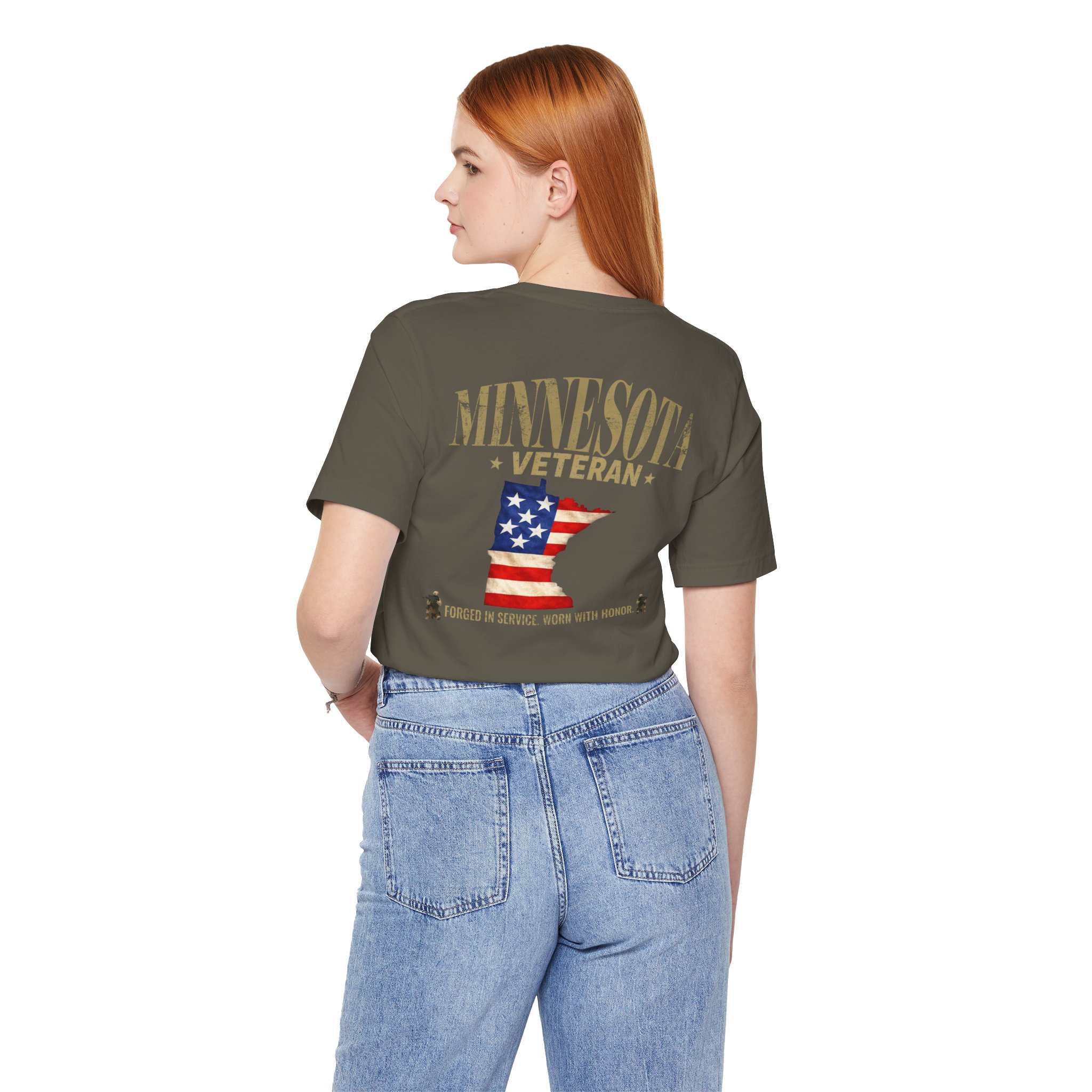 Minnesota Veteran T-Shirt — American Flag Alaska Map Military Tribute Tee - Image 5