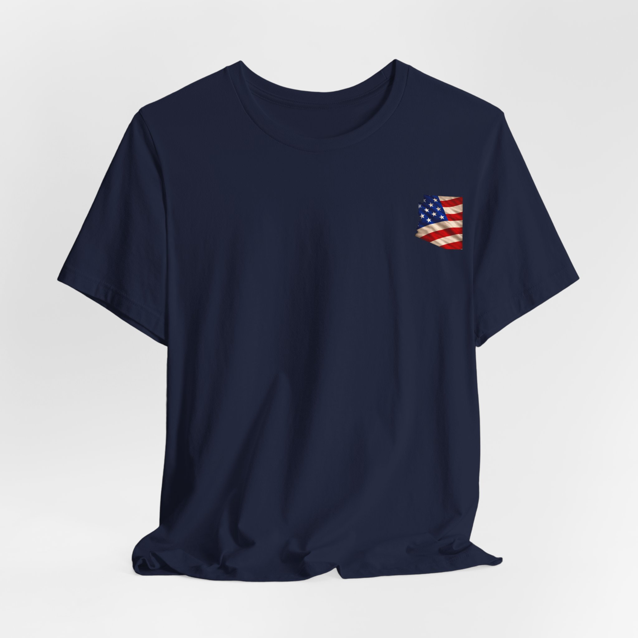 Arizona Veteran T-Shirt — American Flag Map Military Tribute Tee - Image 4