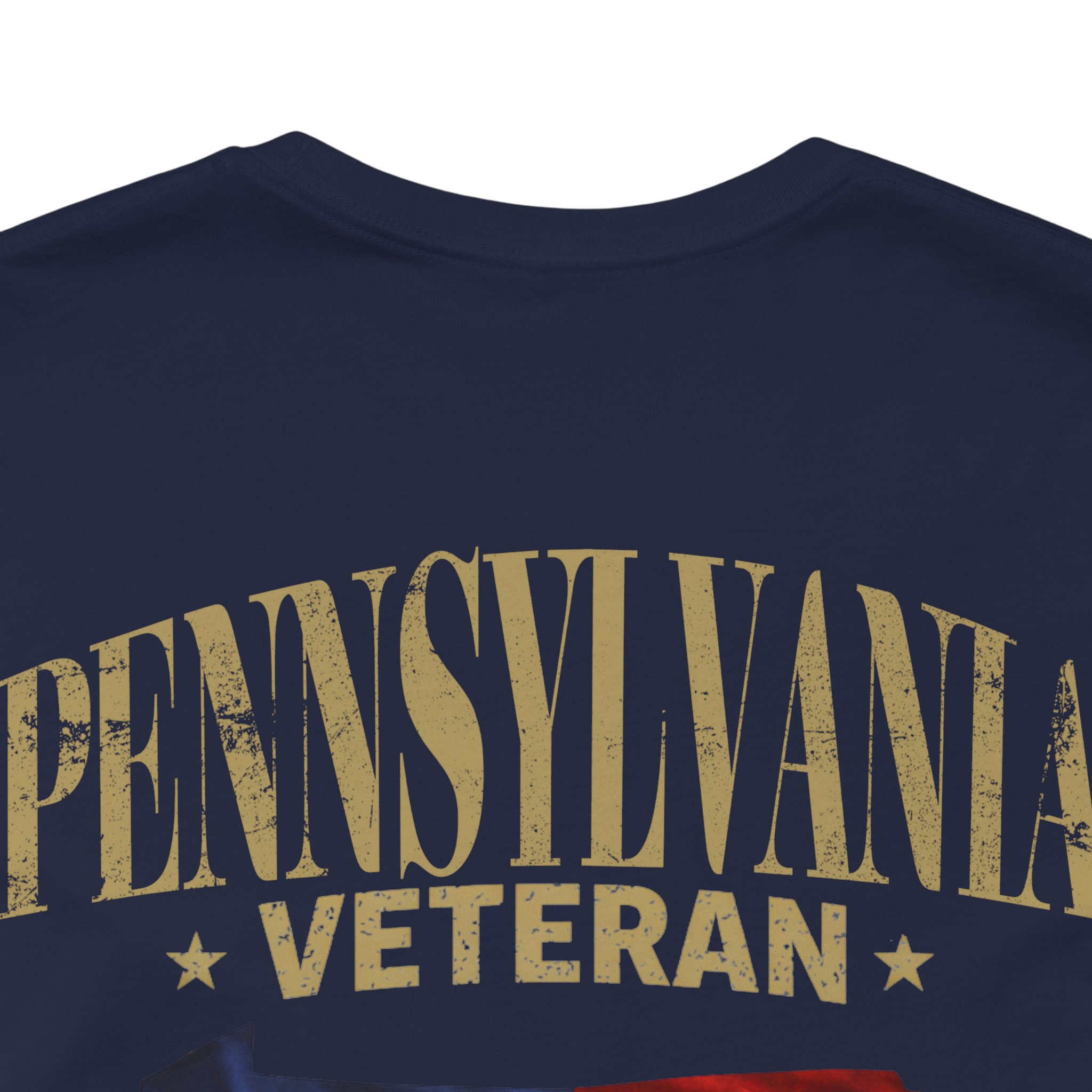 Pennsylvania Veteran T-Shirt — American Flag Map Military Tribute Tee - Image 33