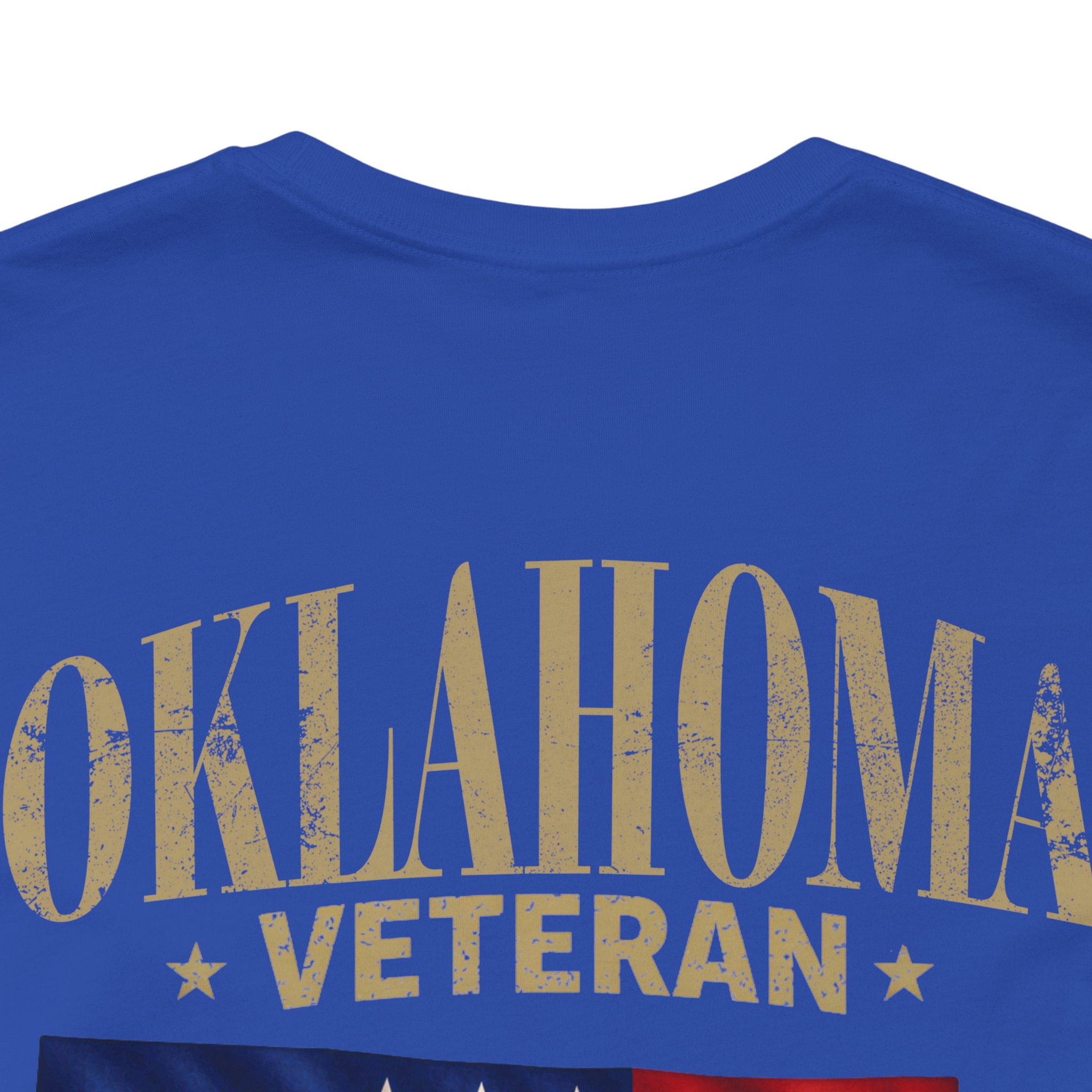 Oklahoma Veteran T-Shirt — American Flag Map Military Tribute Tee - Image 8