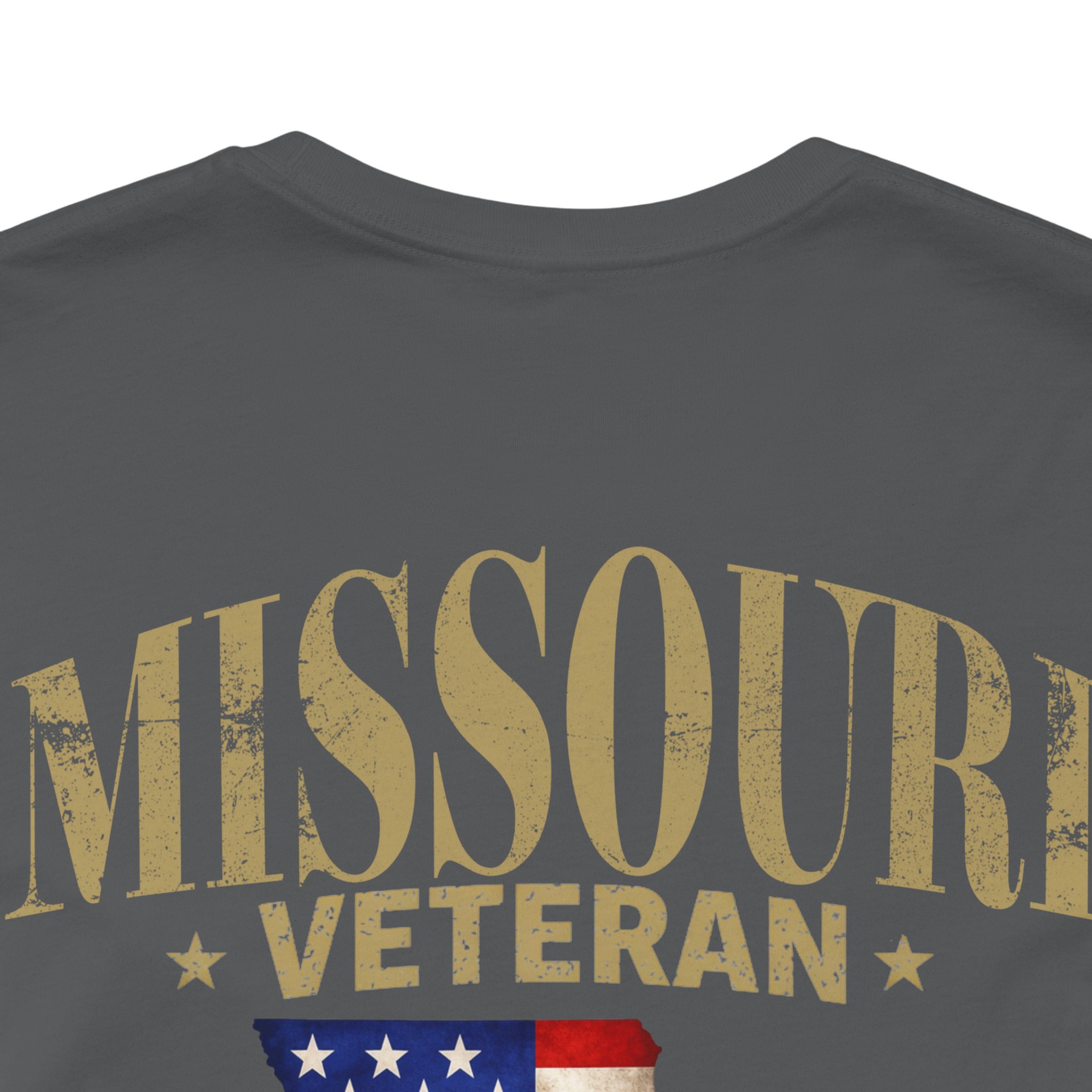 Missouri Veteran T-Shirt — American Flag Map Military Tribute Tee - Image 44