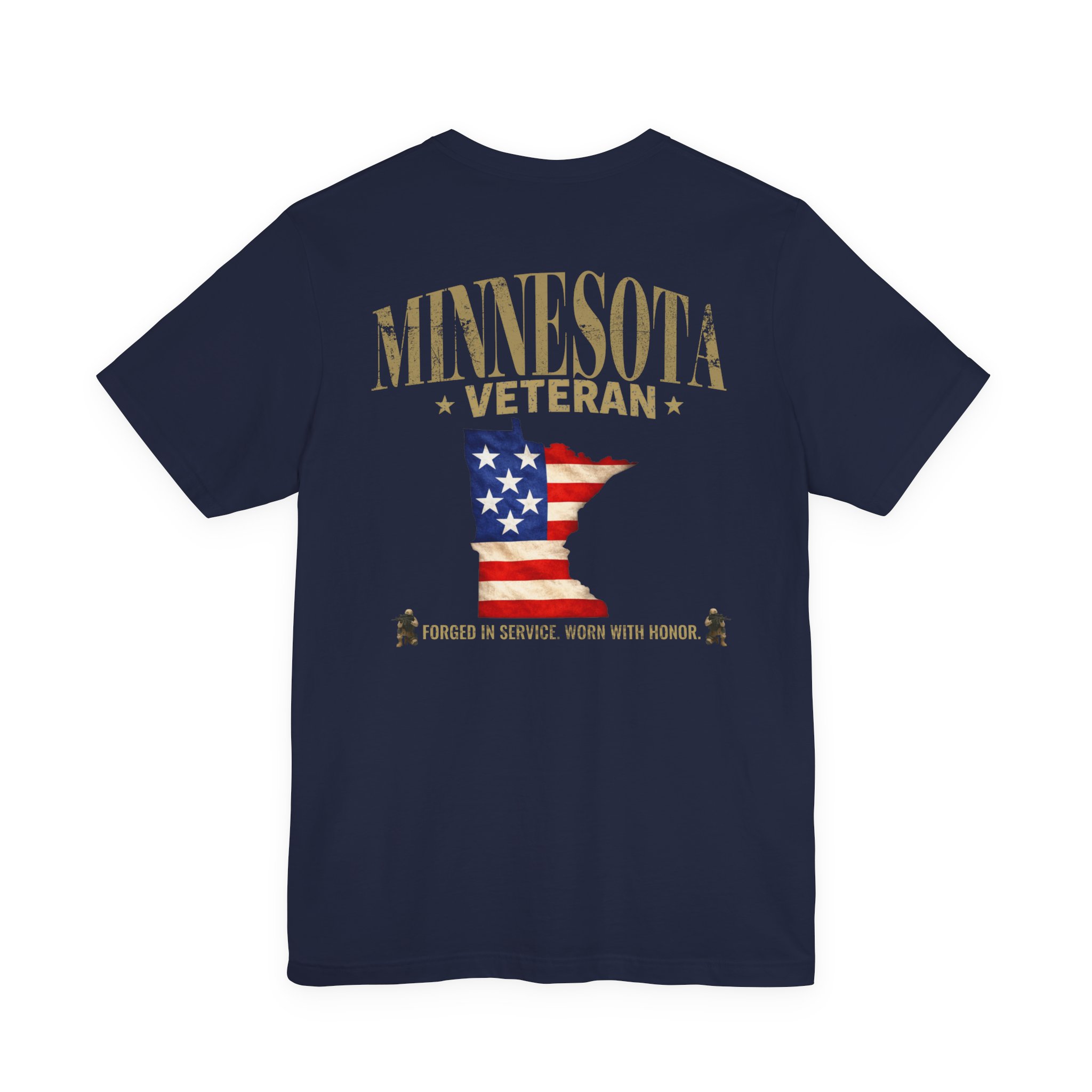 Minnesota Veteran T-Shirt — American Flag Alaska Map Military Tribute Tee