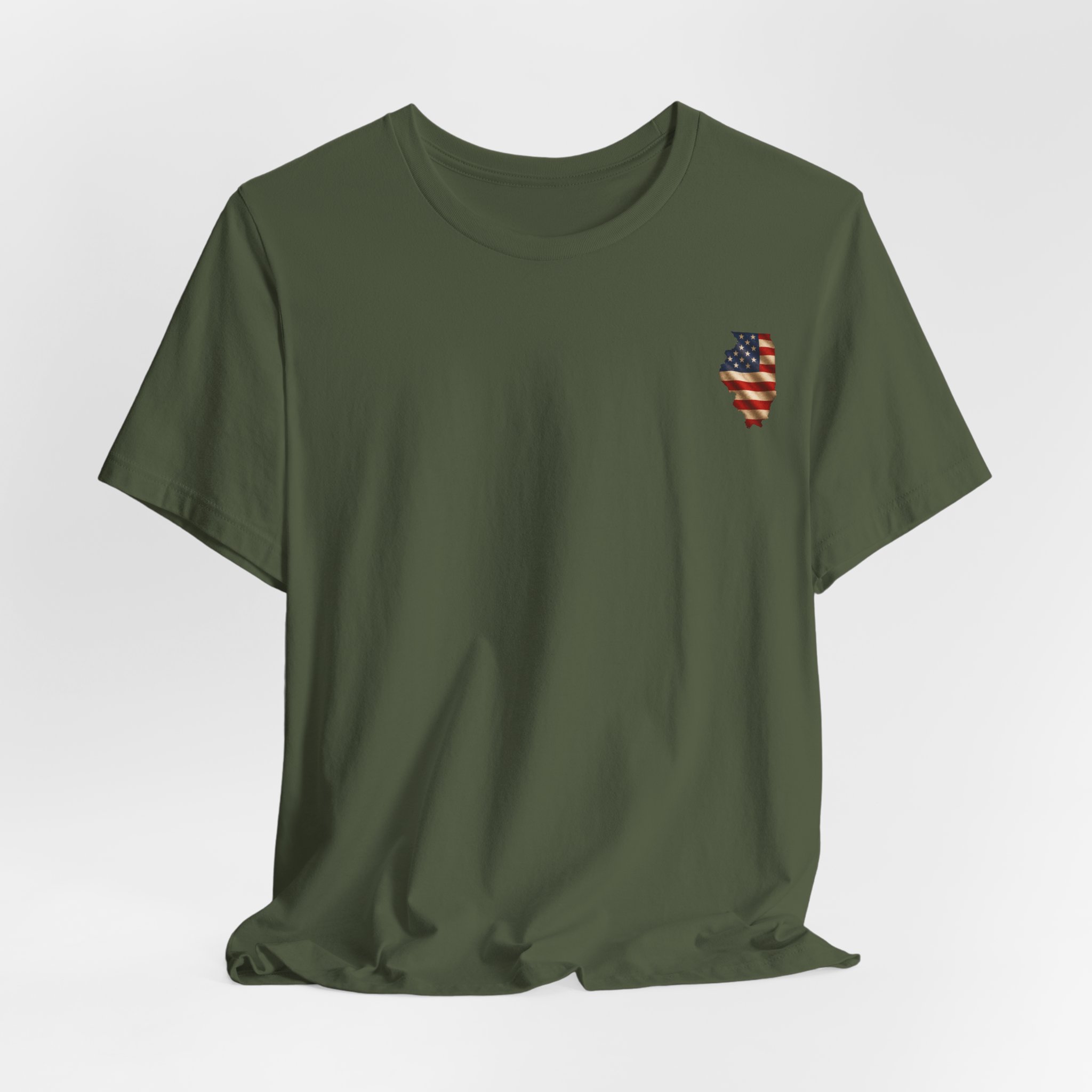 Illinois Veteran T-Shirt — American Flag Alaska Map Military Tribute Tee - Image 33
