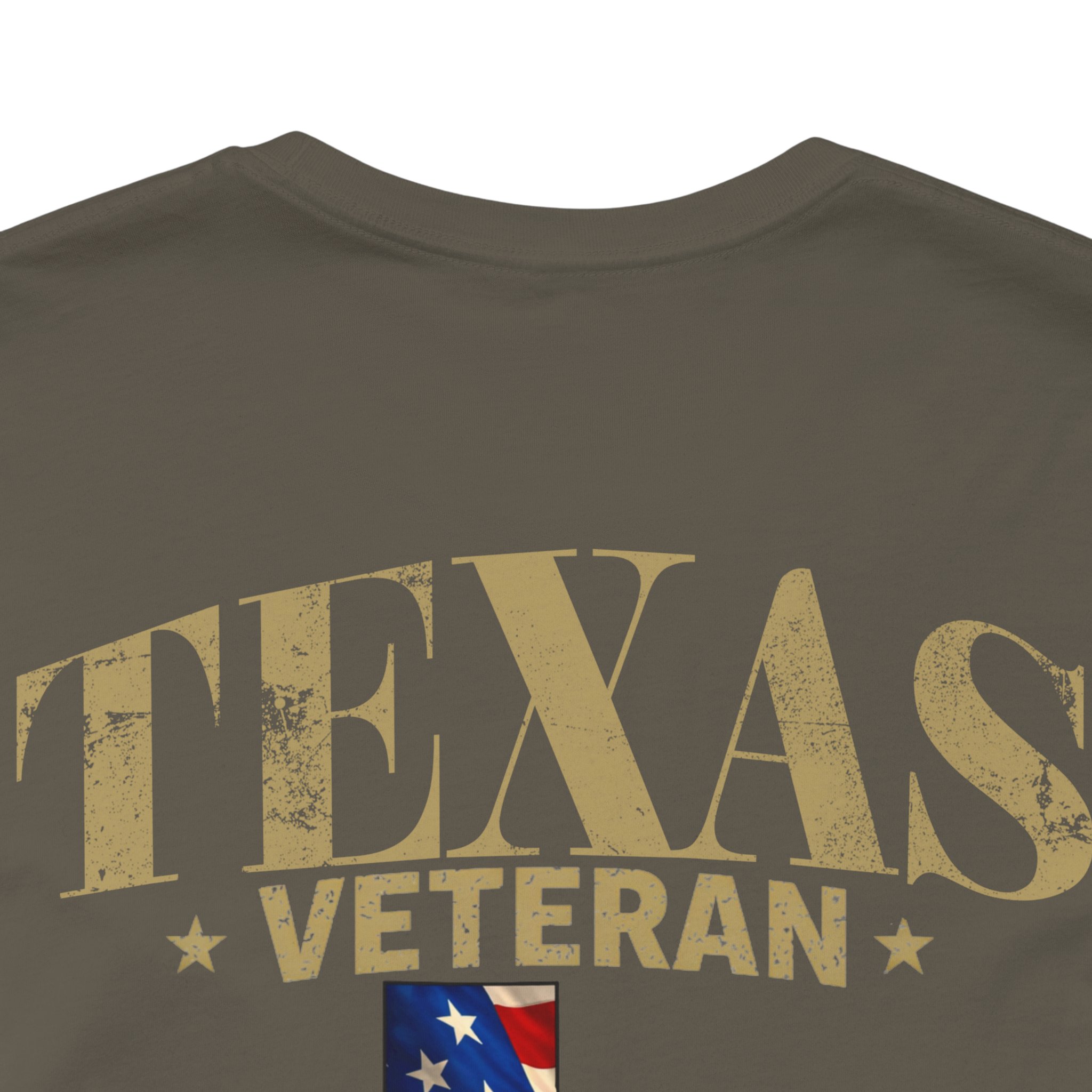 Texas Veteran T-Shirt — American Flag Map Military Tribute Tee - Image 13