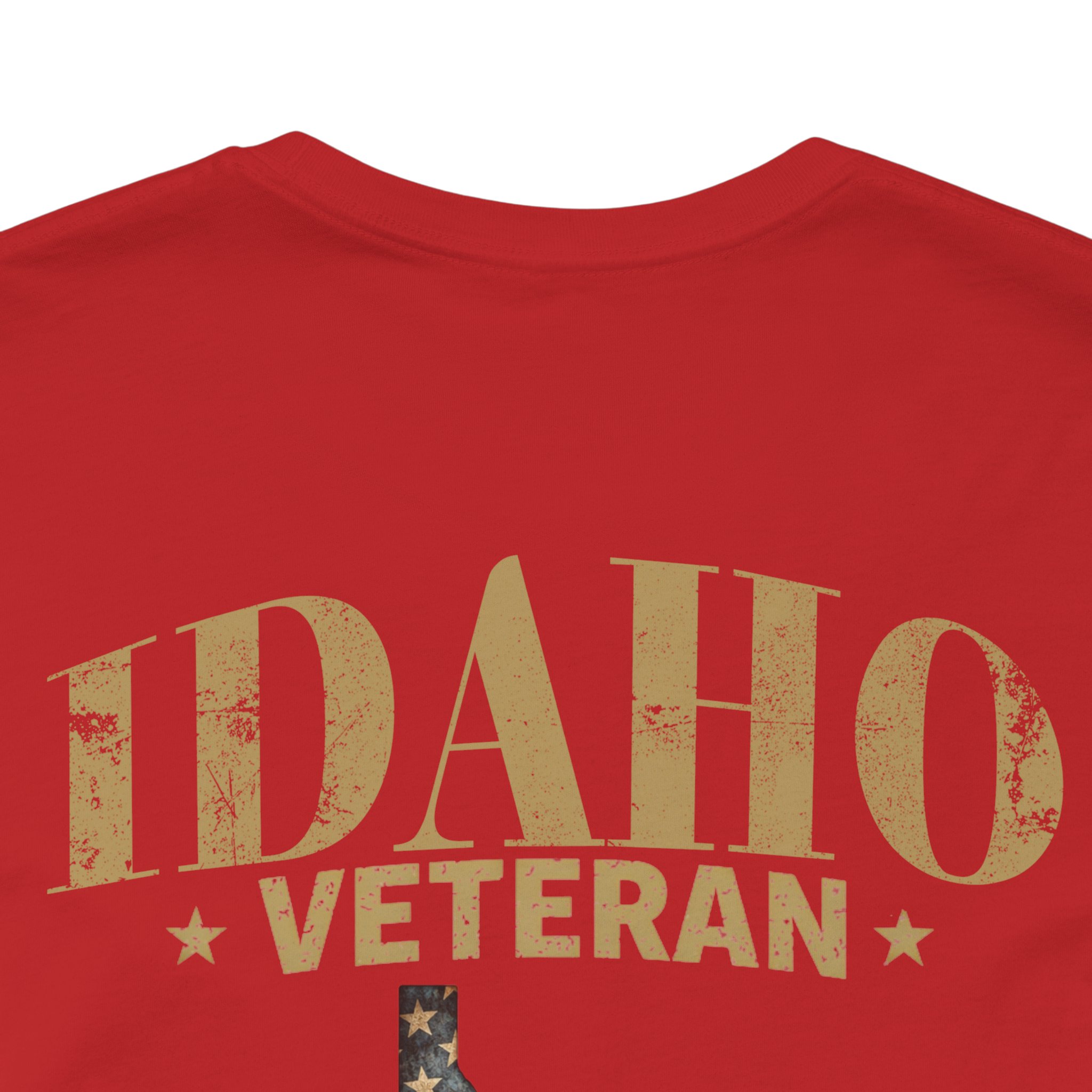 Idaho Veteran T-Shirt — American Flag Map Military Tribute Tee - Image 49